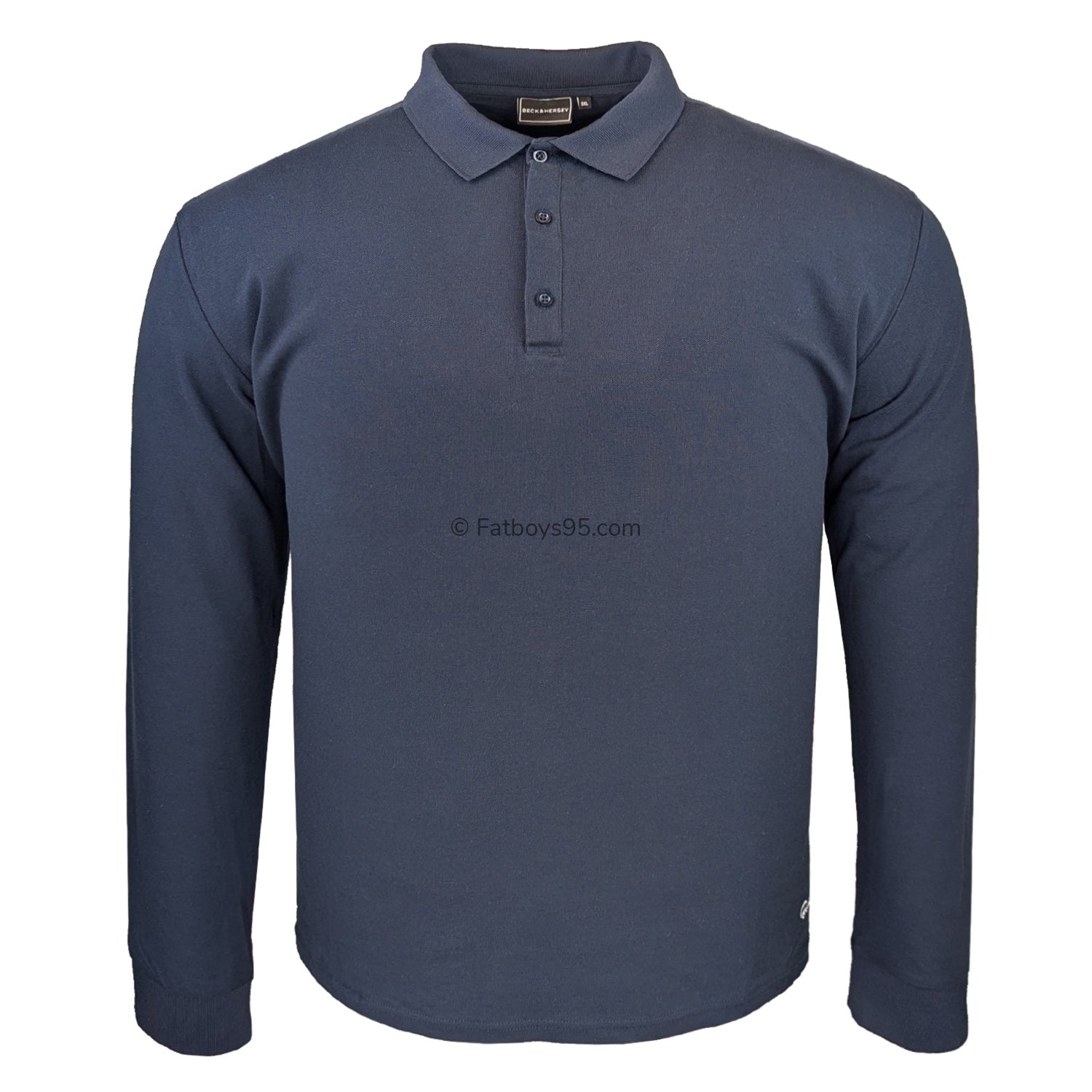 Beck & Hersey L/S Polo - BHM3042 (Mitchell) - Navy 1