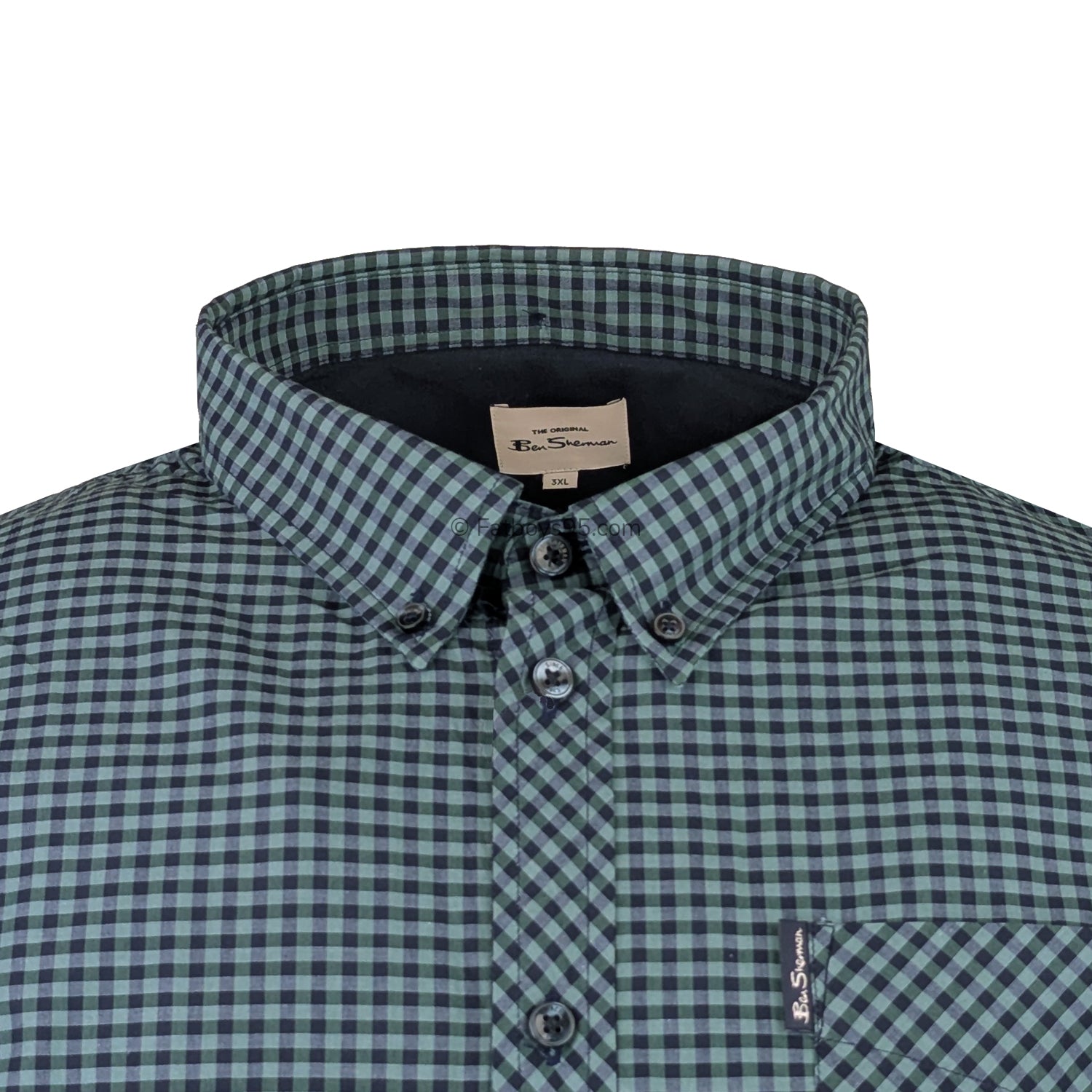 Ben Sherman S/S Shirt - 0059142IL - Dark Emerald 2