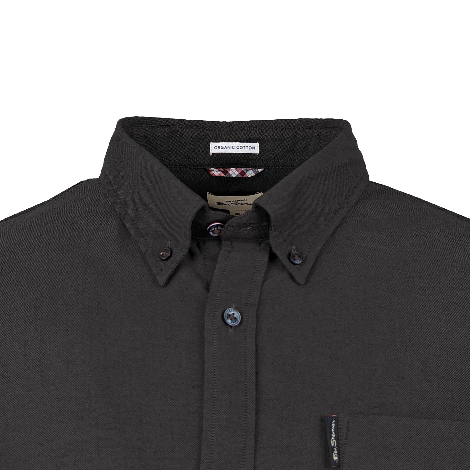 Ben Sherman L/S Oxford Shirt - 0065094IL - Barley Black 2