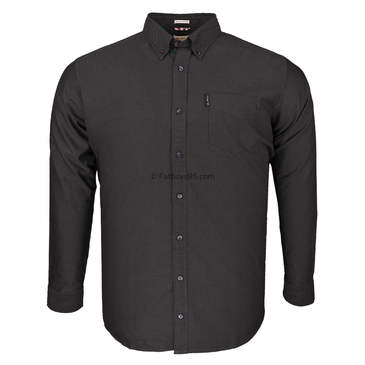 Ben Sherman L/S Oxford Shirt - 0065094IL - Barley Black 1