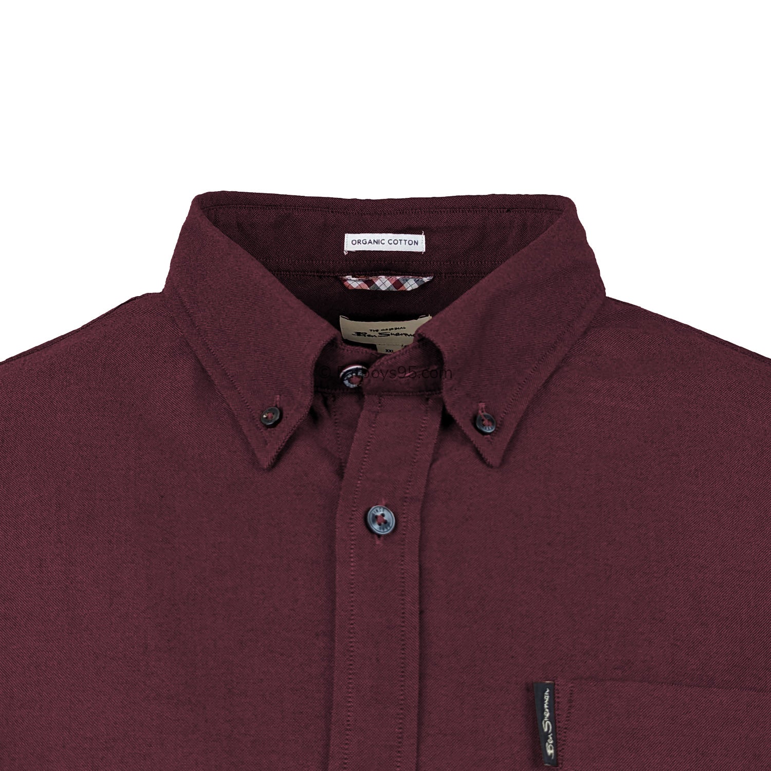 Ben Sherman L/S Oxford Shirt - 0065094IL - Wine 2