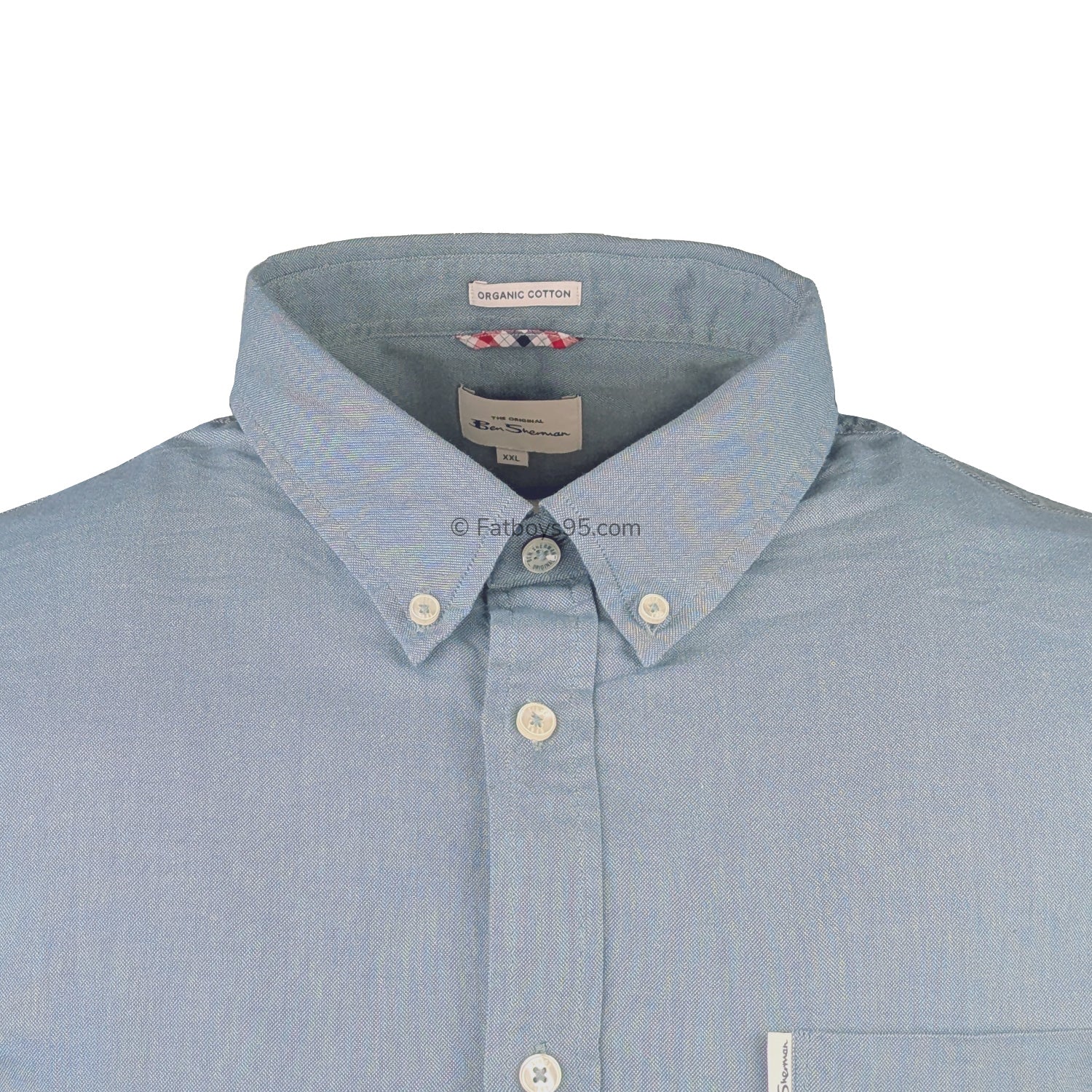 Ben Sherman S/S Oxford Shirt - 0065095IL - Blue Shadow 2