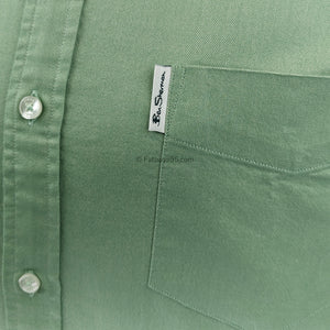 Ben Sherman S/S Oxford Shirt - 0065095IL - Grass Green 6