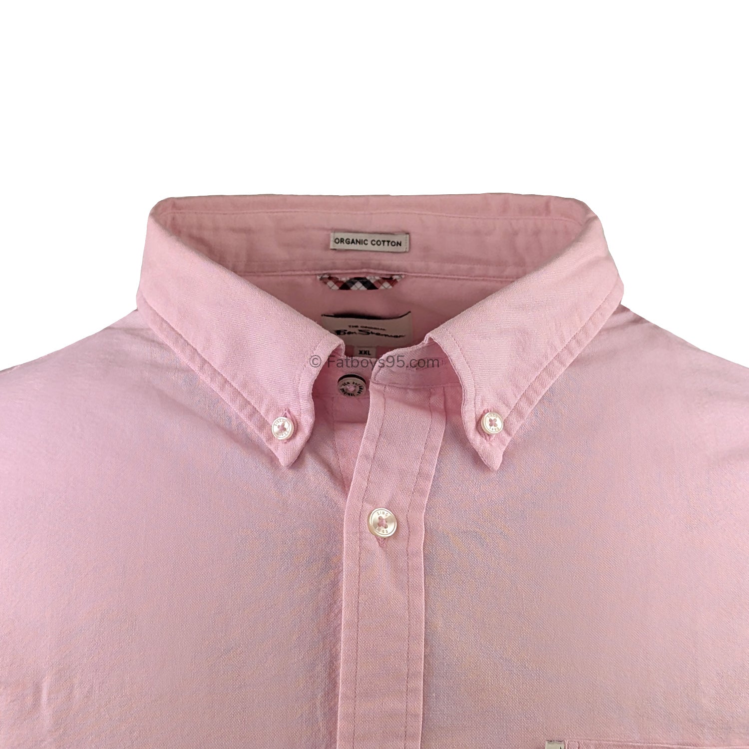 Ben Sherman S/S Oxford Shirt - 0065095IL - Light Pink 2