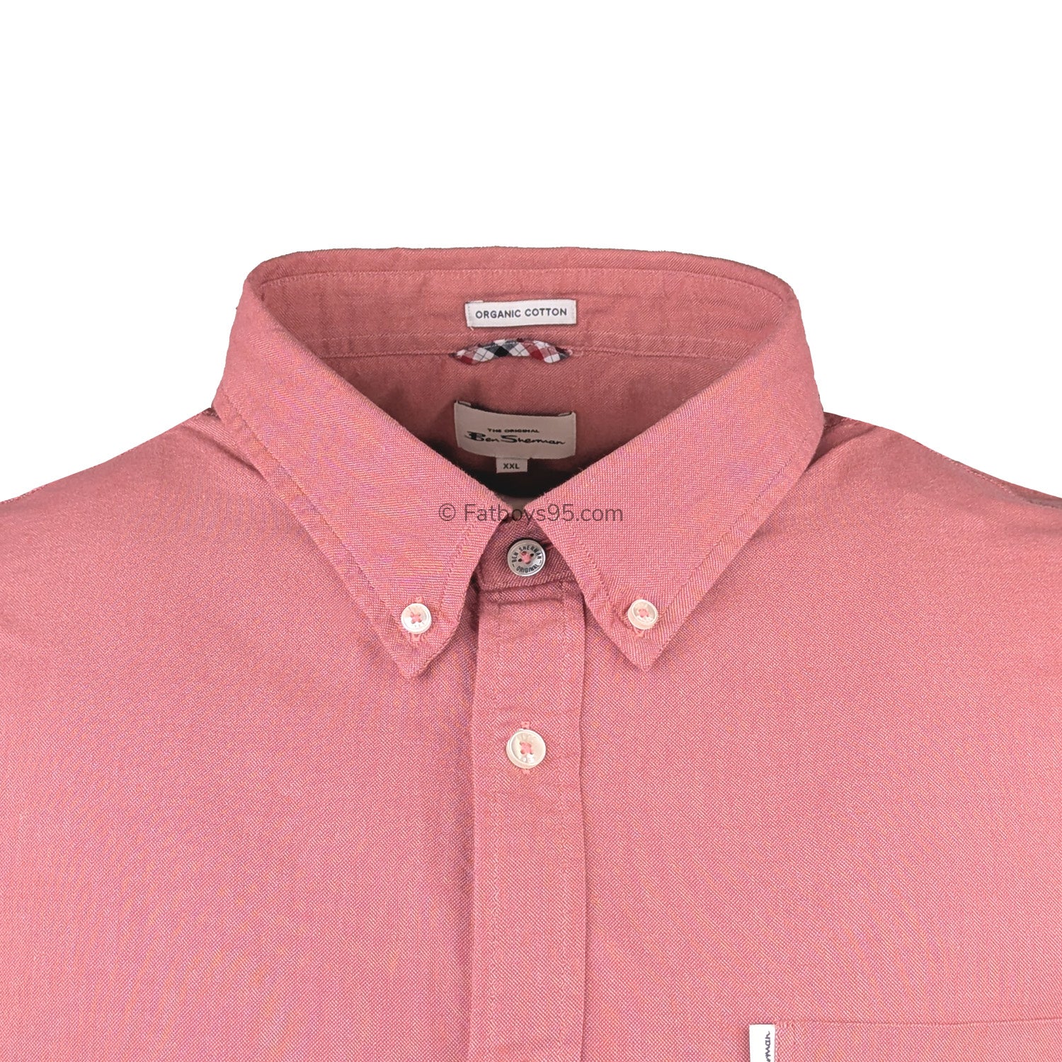 Ben Sherman S/S Oxford Shirt - 0065095IL - Raspberry 2