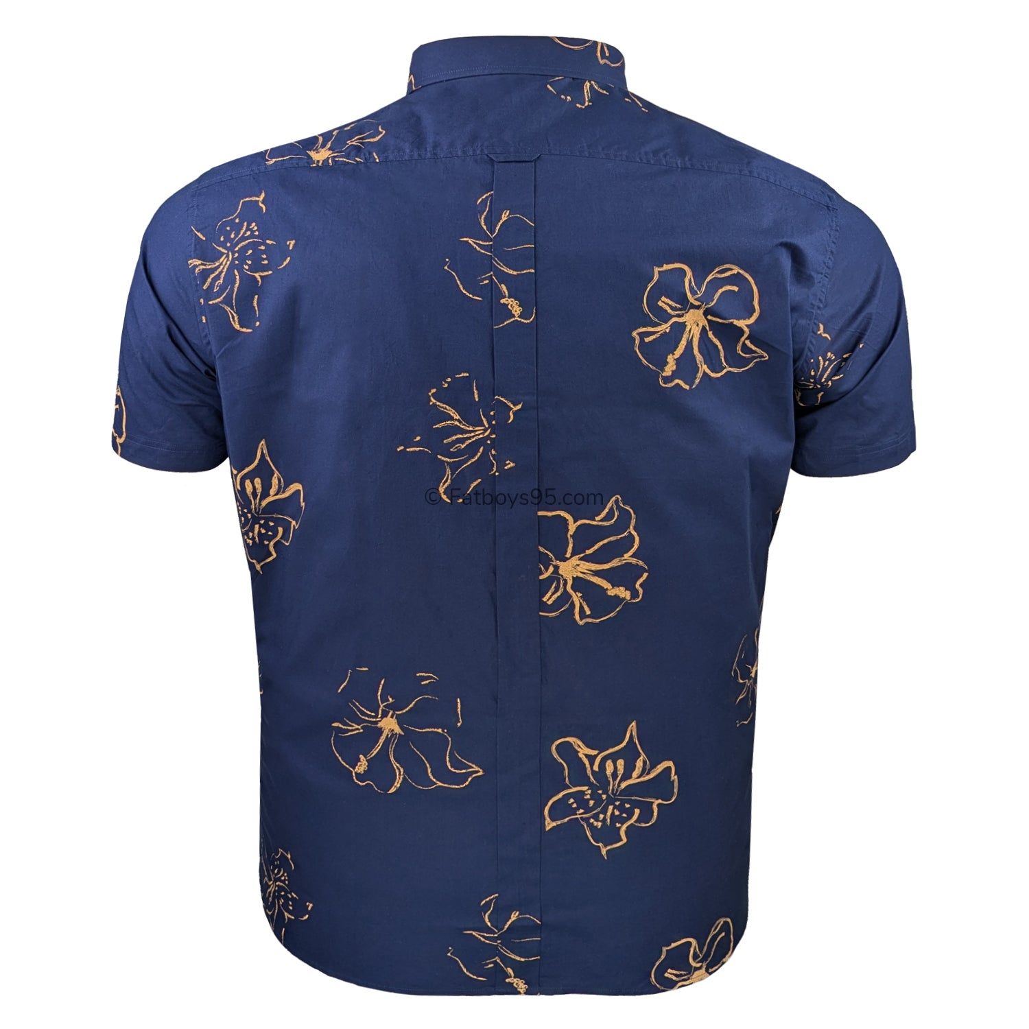 Ben Sherman S/S Floral Print Shirt - 0071108IL - Marine 3