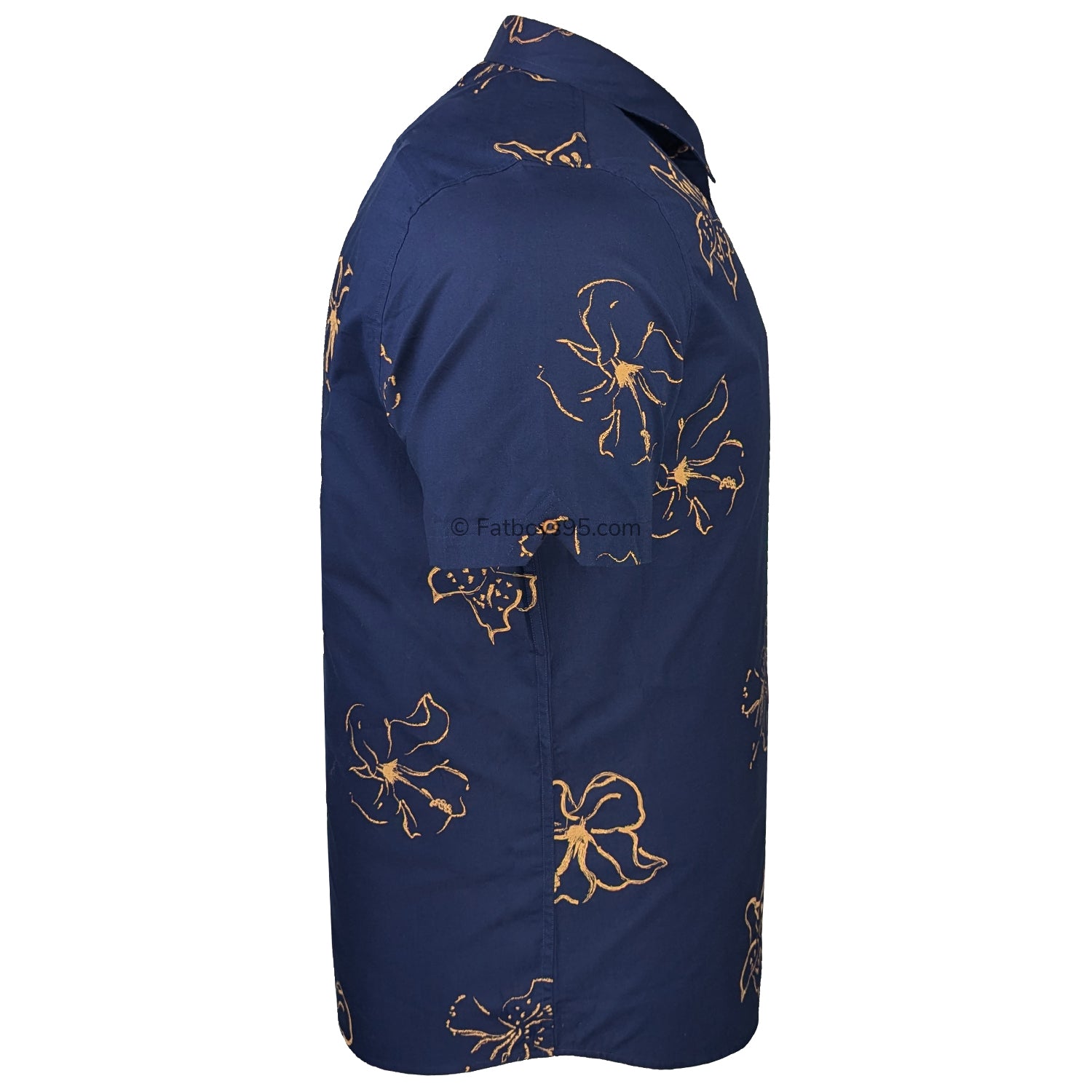 Ben Sherman S/S Floral Print Shirt - 0071108IL - Marine 5