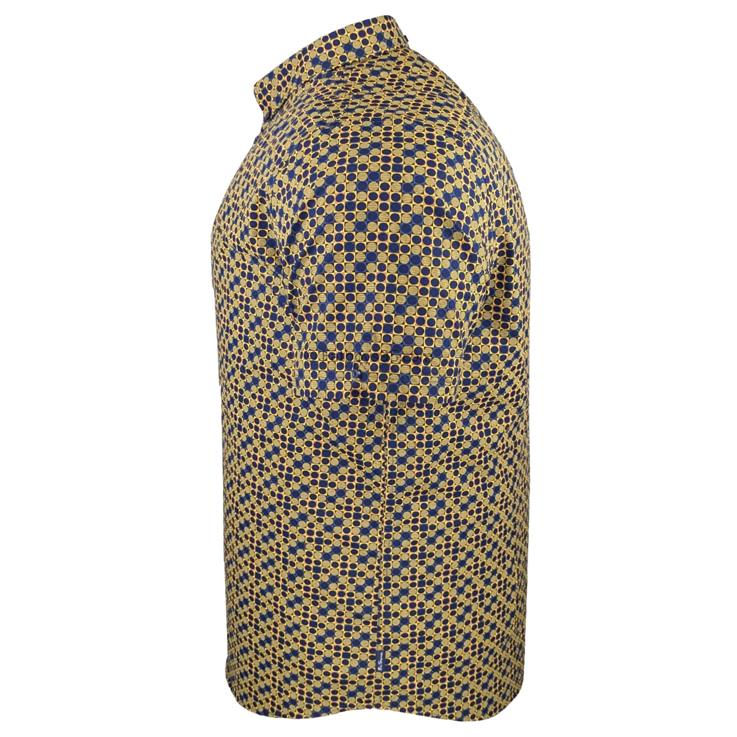 Ben Sherman S/S Geo Print Shirt - 0071110IL - Lemon 4