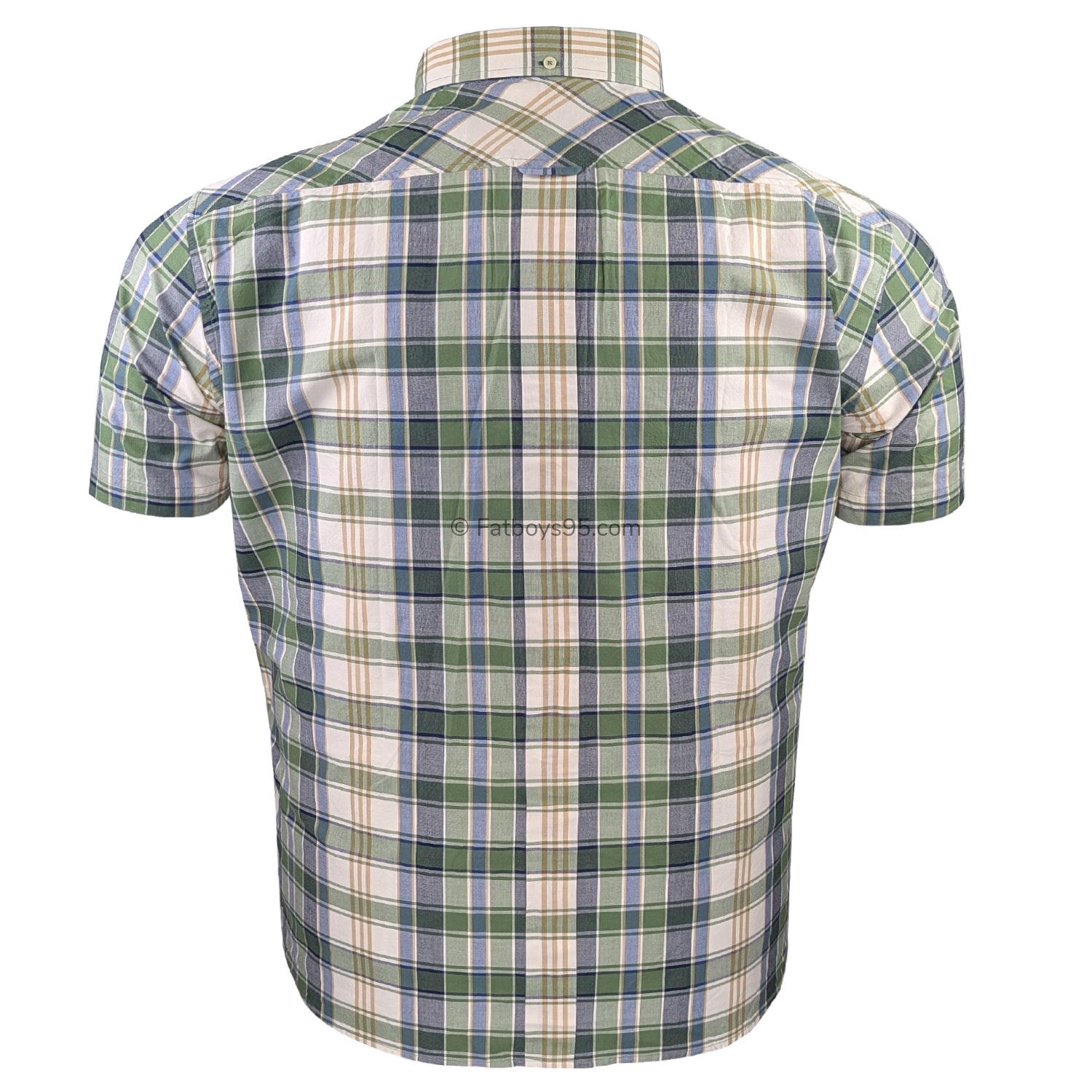 Ben Sherman S/S Irregular Check Shirt - 0071134IL - Rich Fern 4