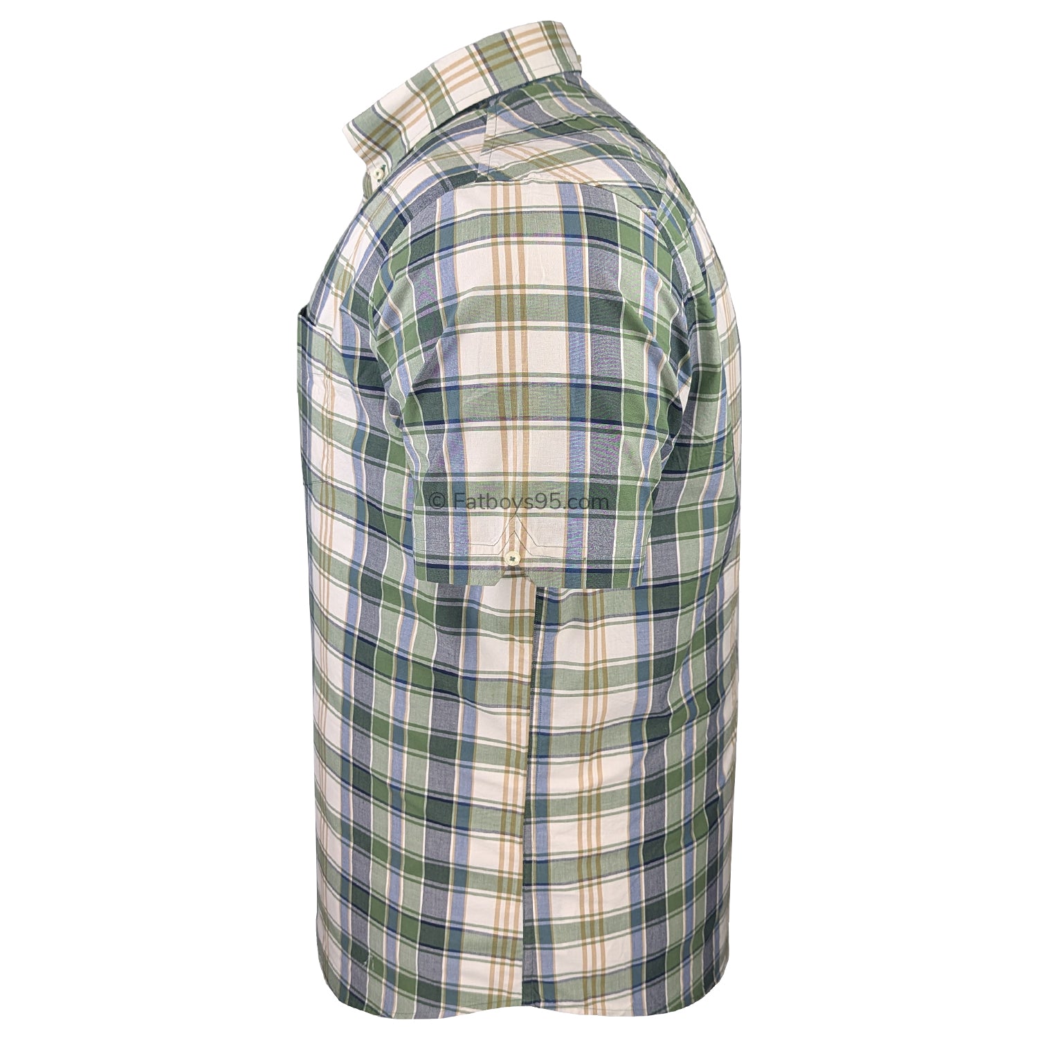 Ben Sherman S/S Irregular Check Shirt - 0071134IL - Rich Fern 5