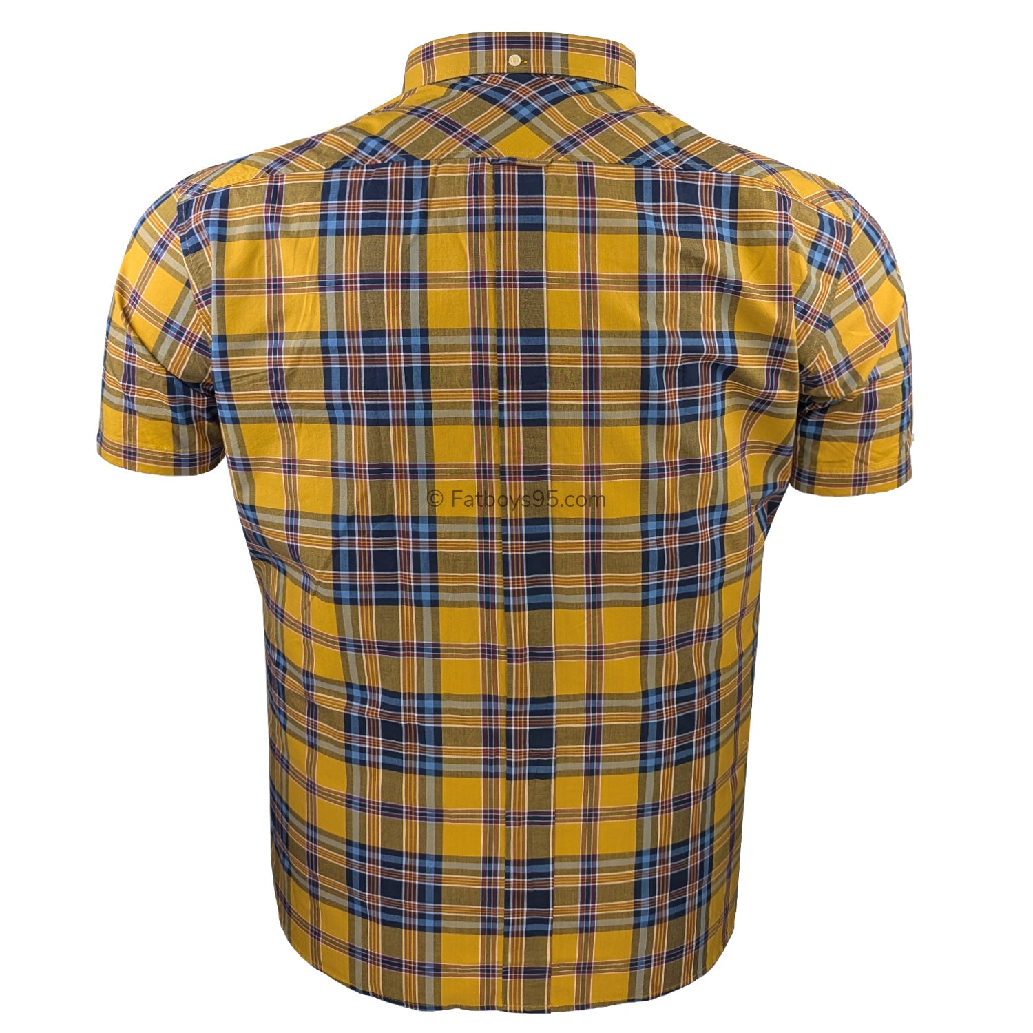 Ben Sherman S/S Classic Check Shirt - 0071135IL - Gold 4