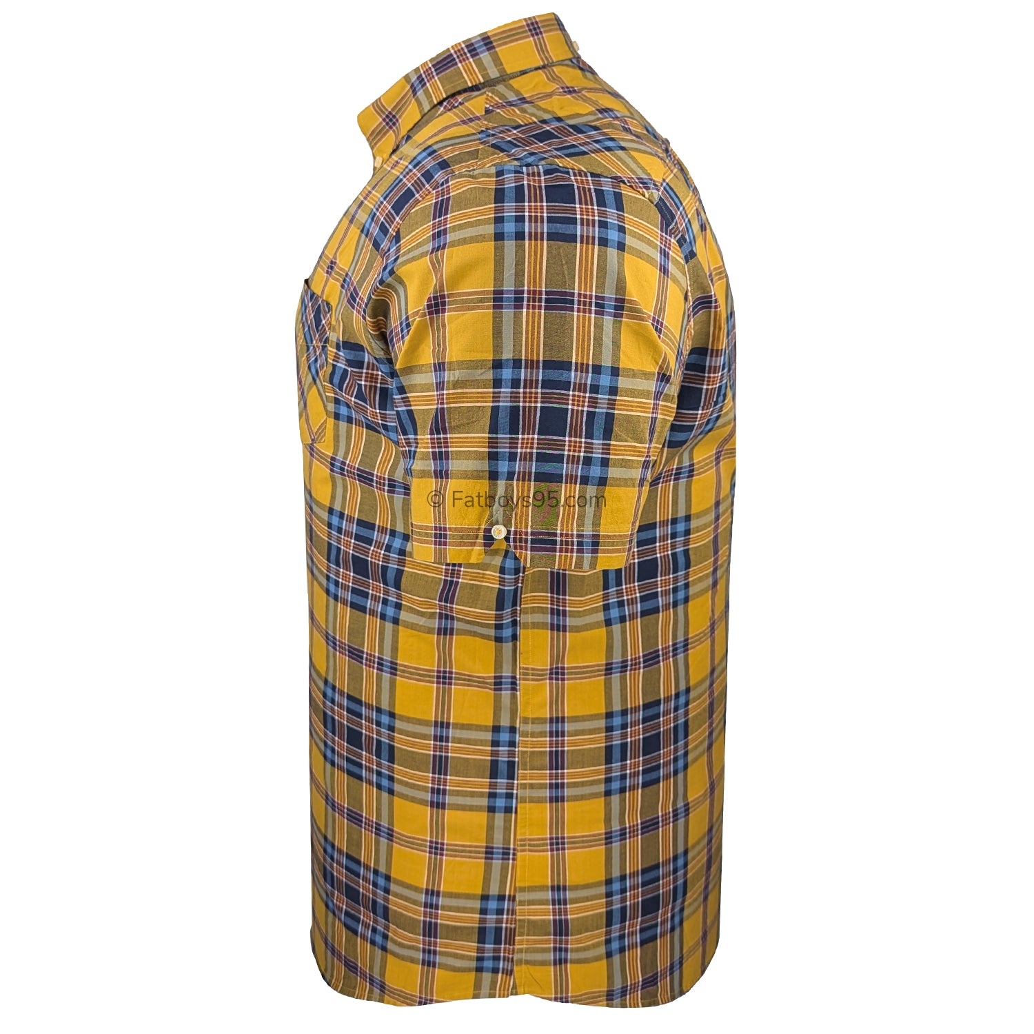 Ben Sherman S/S Classic Check Shirt - 0071135IL - Gold 5