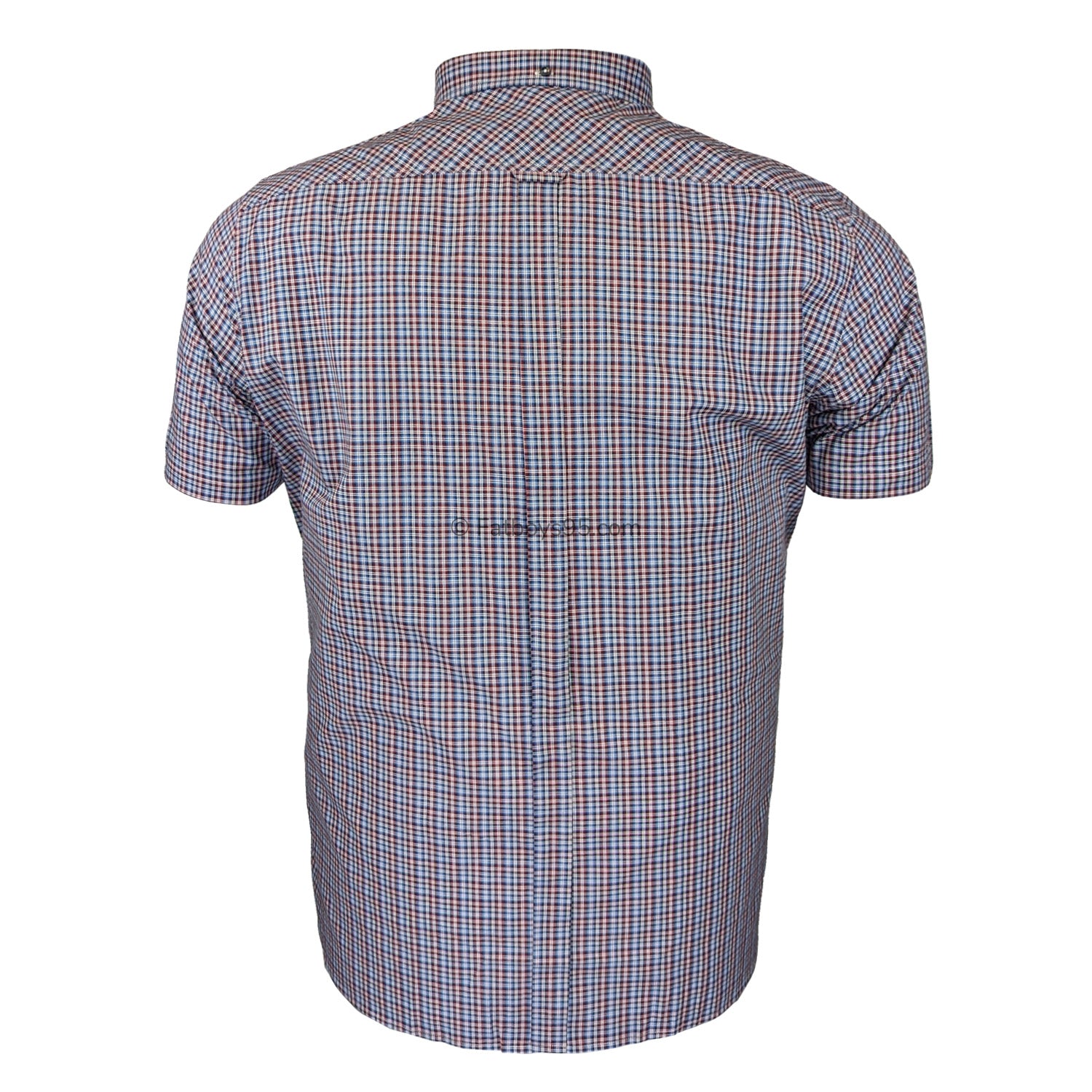 Ben Sherman Mini Mod Check S/S Shirt - 0074134IL - Red 3
