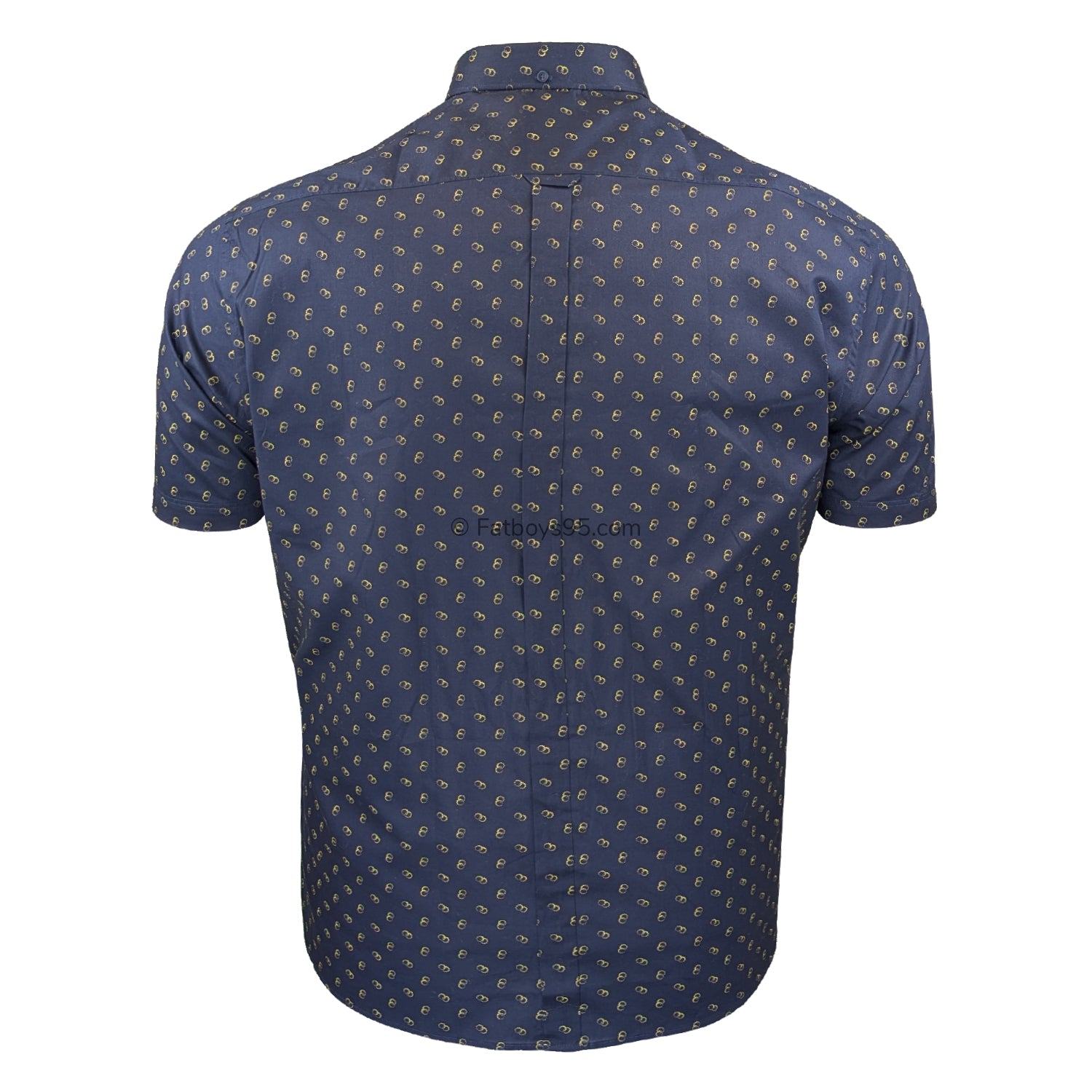 Ben Sherman Stipple Print S/S Shirt - 1012427IL - Dark Navy 4