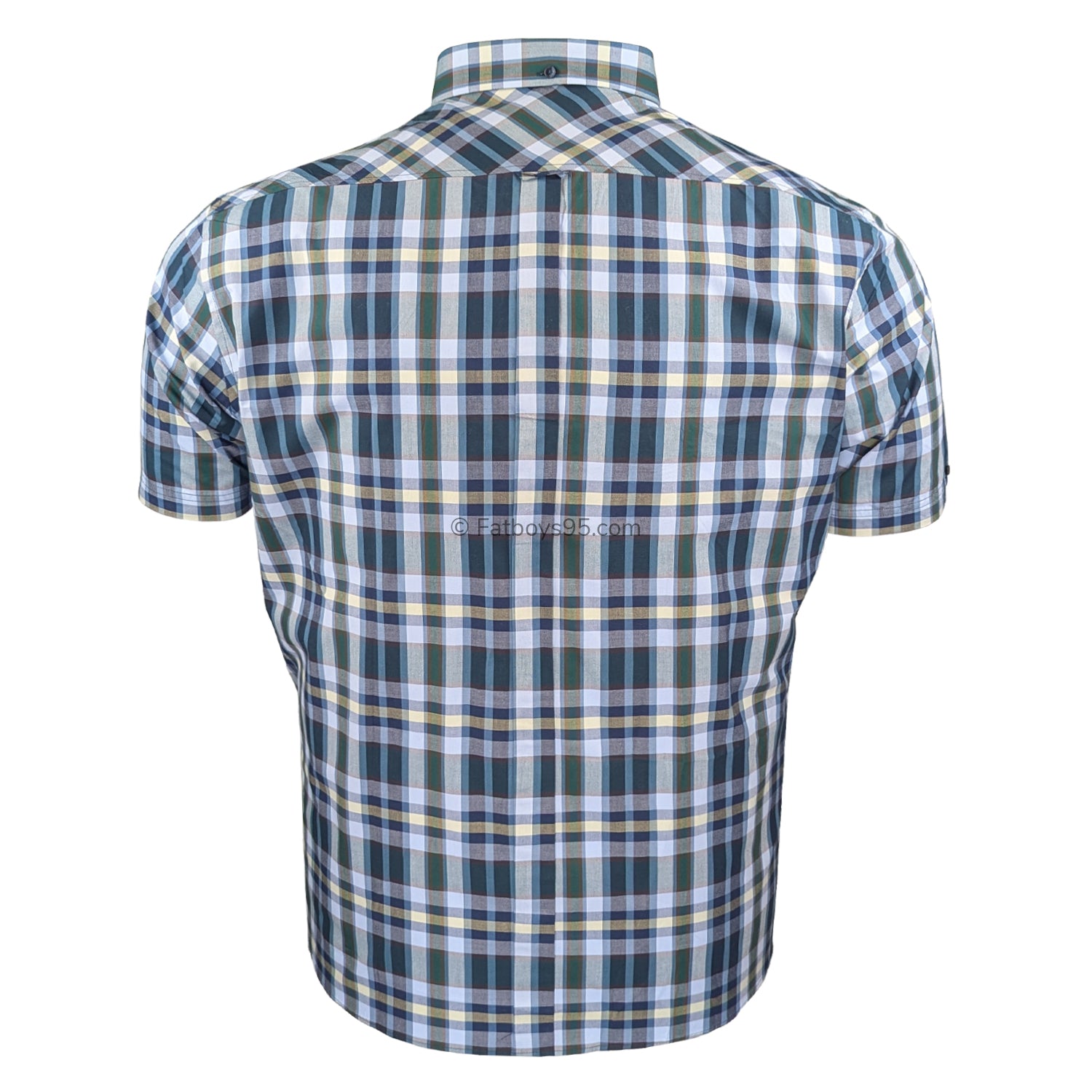 Ben Sherman Irregular Check S/S Shirt - 1012457IL - Dark Green 4