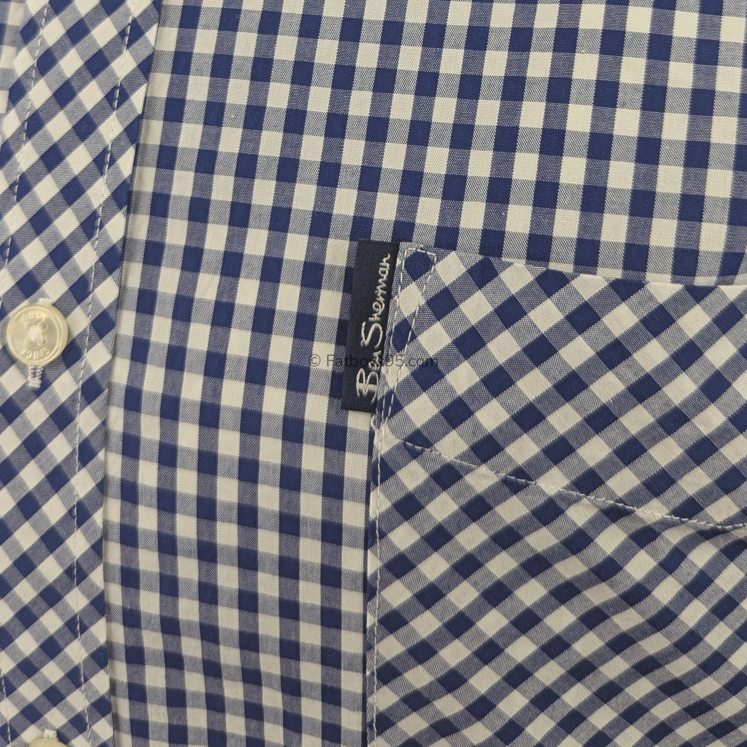 Ben Sherman Signature Core Gingham S/S Shirt - 1012491IL - Dark Blue 3