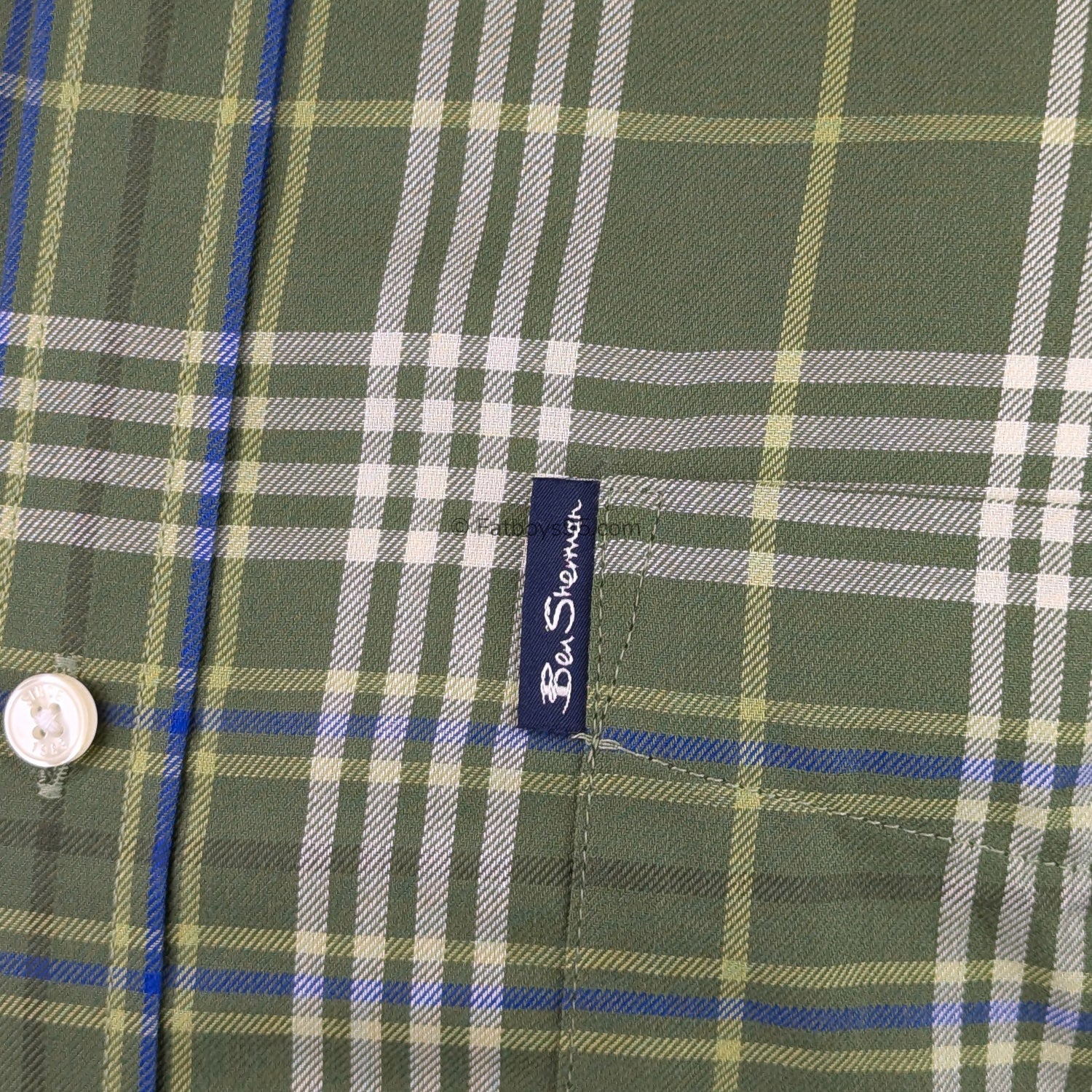 Ben Sherman Multi Check L/S Shirt - 1013099IL - Litchen Green 3