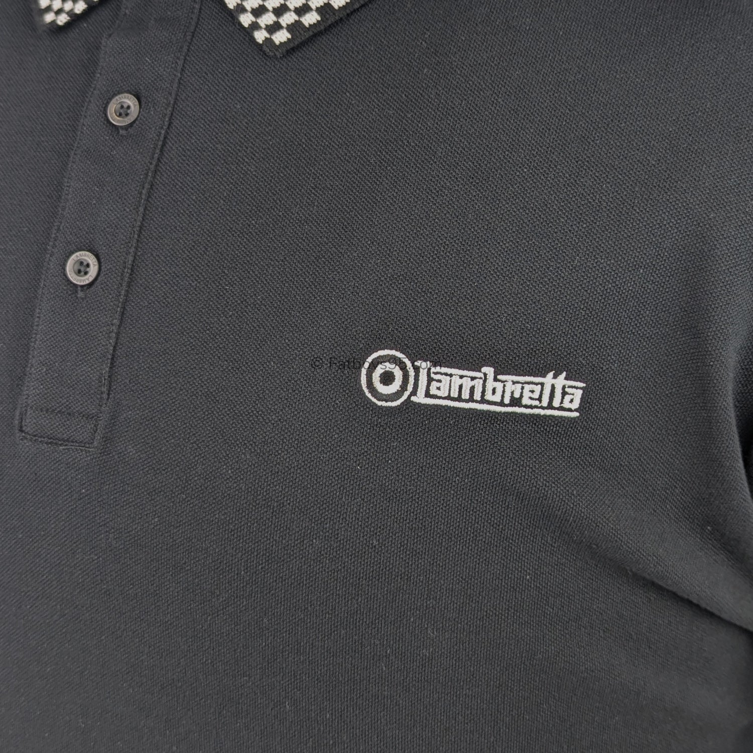 Lambretta Two Tone Polo - LB1029 - Black 3