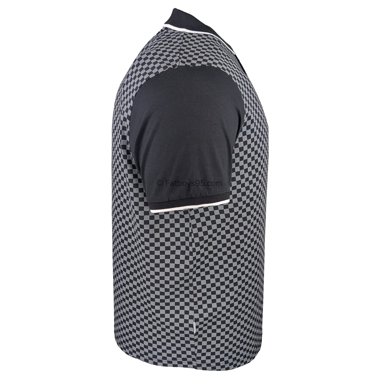 Lambretta Two Tone AOP Polo - LB1224 - Black / Grey 6