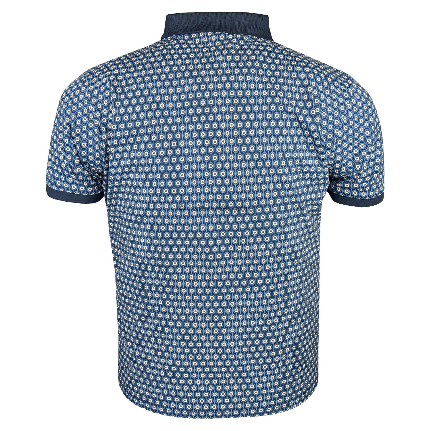 Lambretta GEO Roundel Polo - LB1229 - Navy / Silver 4