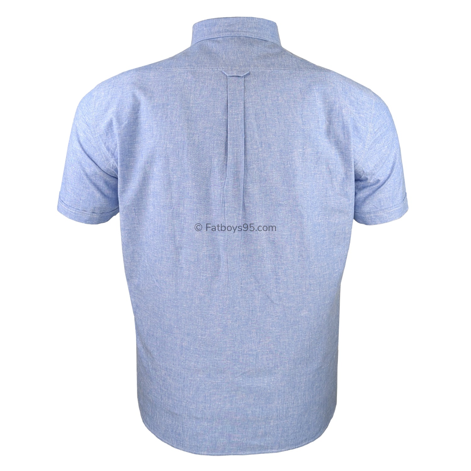 Double Two Linen S/S Shirt - DTLS1202 - Mid Blue