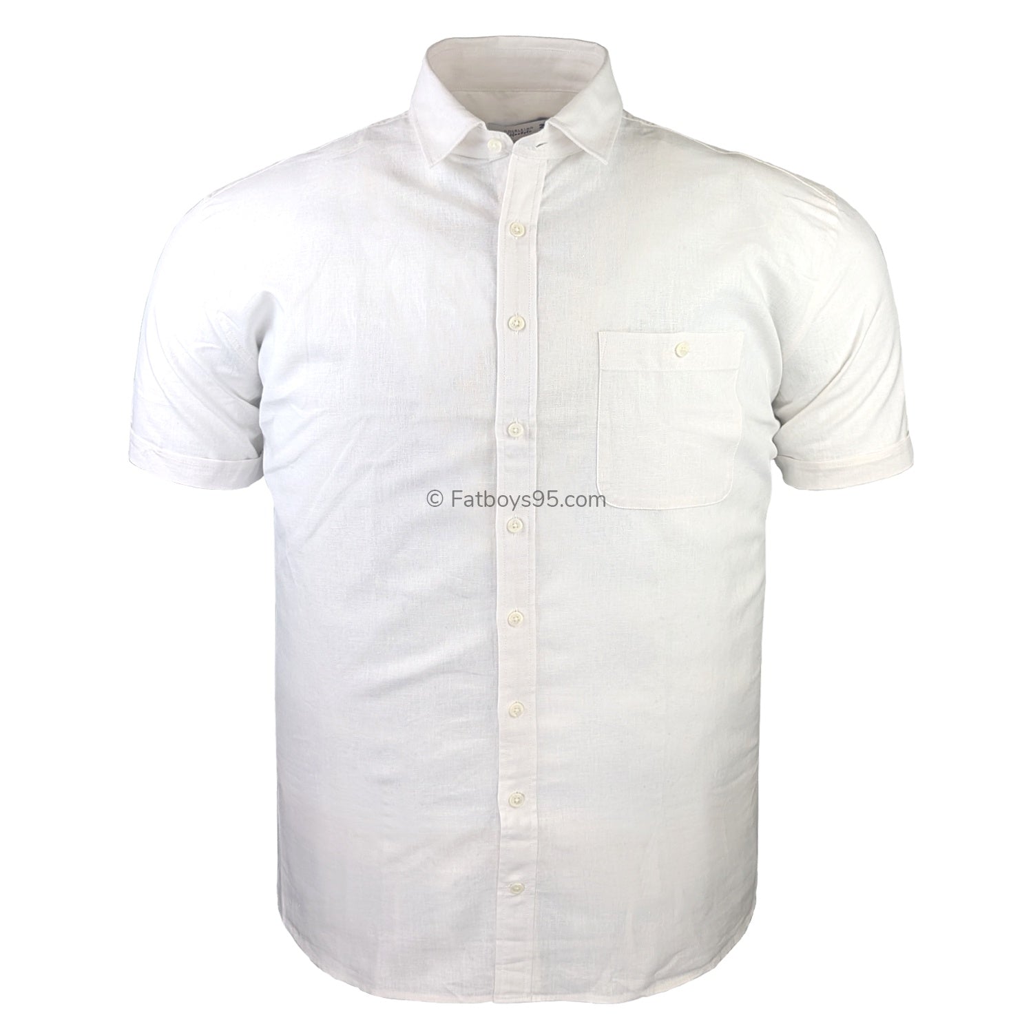 Double Two Linen S/S Shirt - DTLS1202 - White