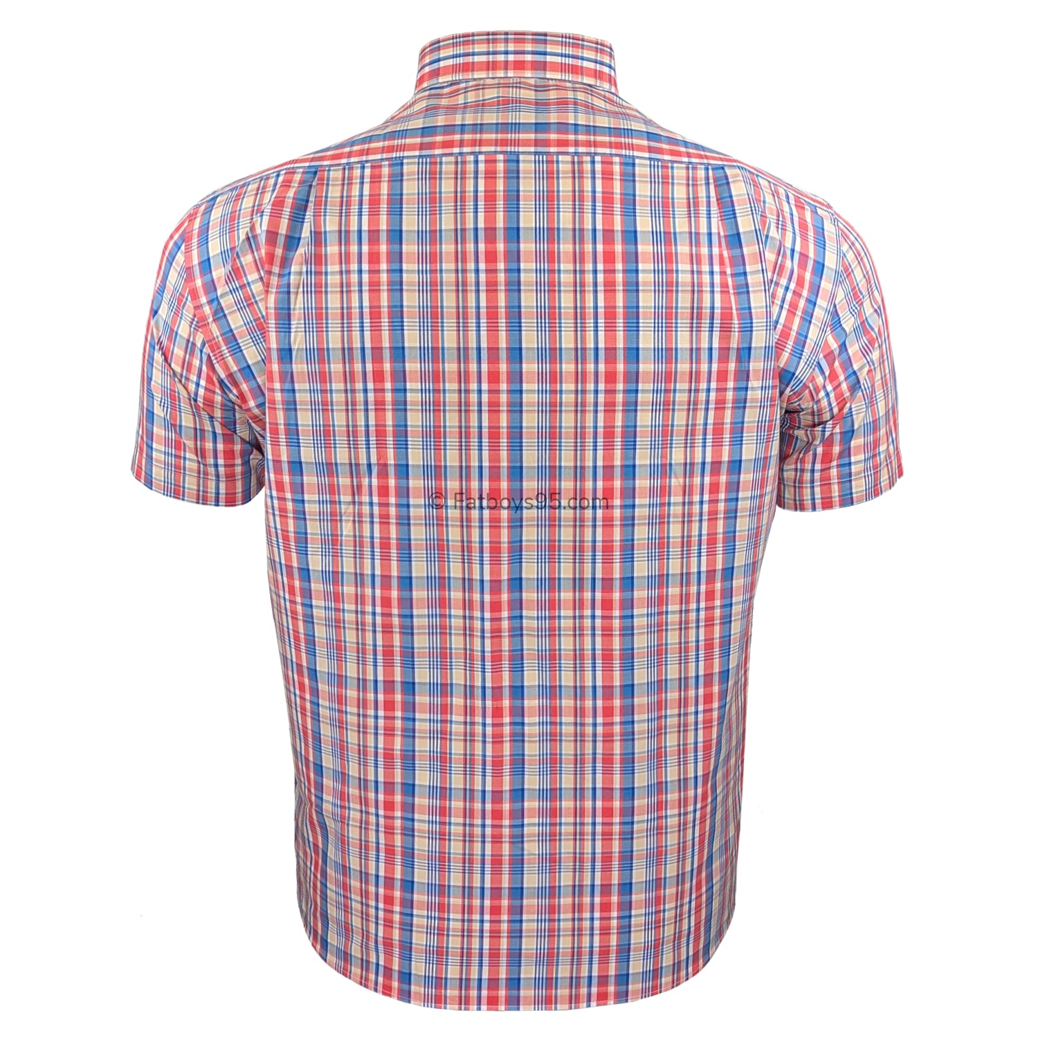 Double Two Check S/S Shirt - DTLS1261 - Red 4