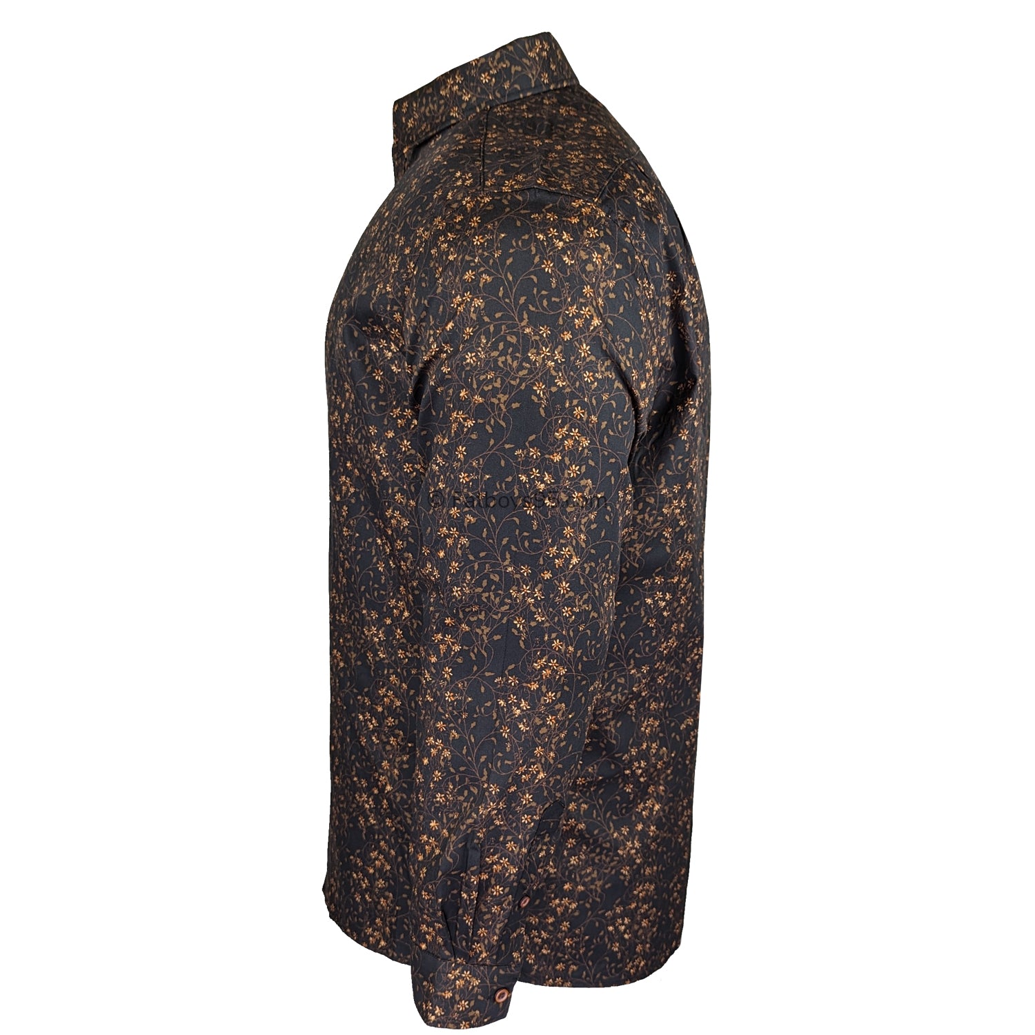 Double Two Floral L/S Shirt - GS4209 - Black 5