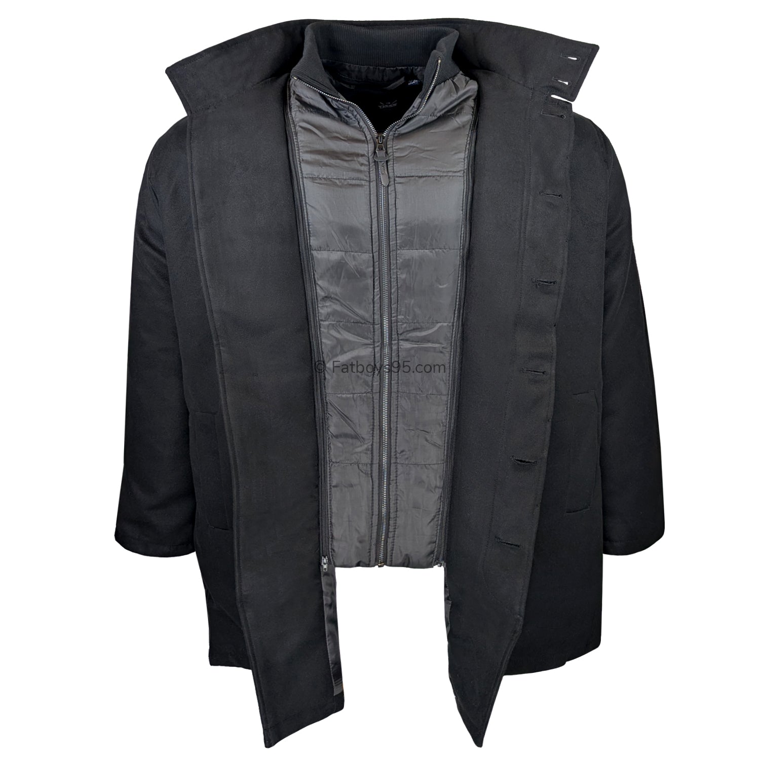 D555 Melton Overcoat - Elton (302006) - Black 7