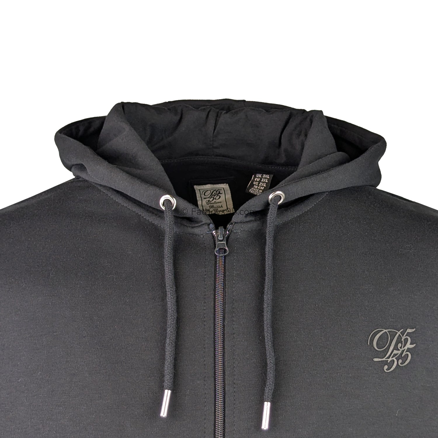 D555 Full Zip Hoody - Kenilworth (641800) - Black 2