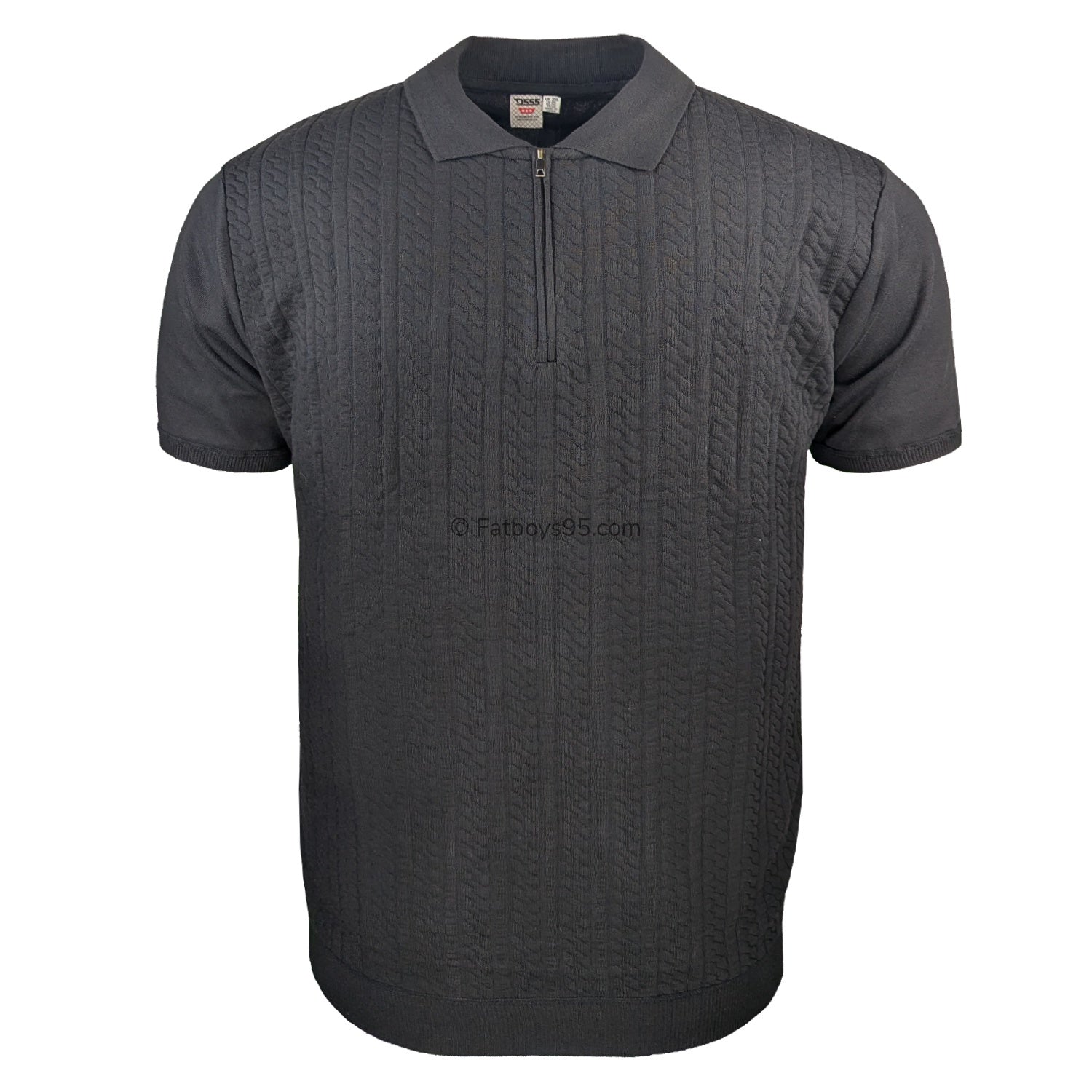 D555 1/4 Zip Polo - Kennedy (611911) - Black 1