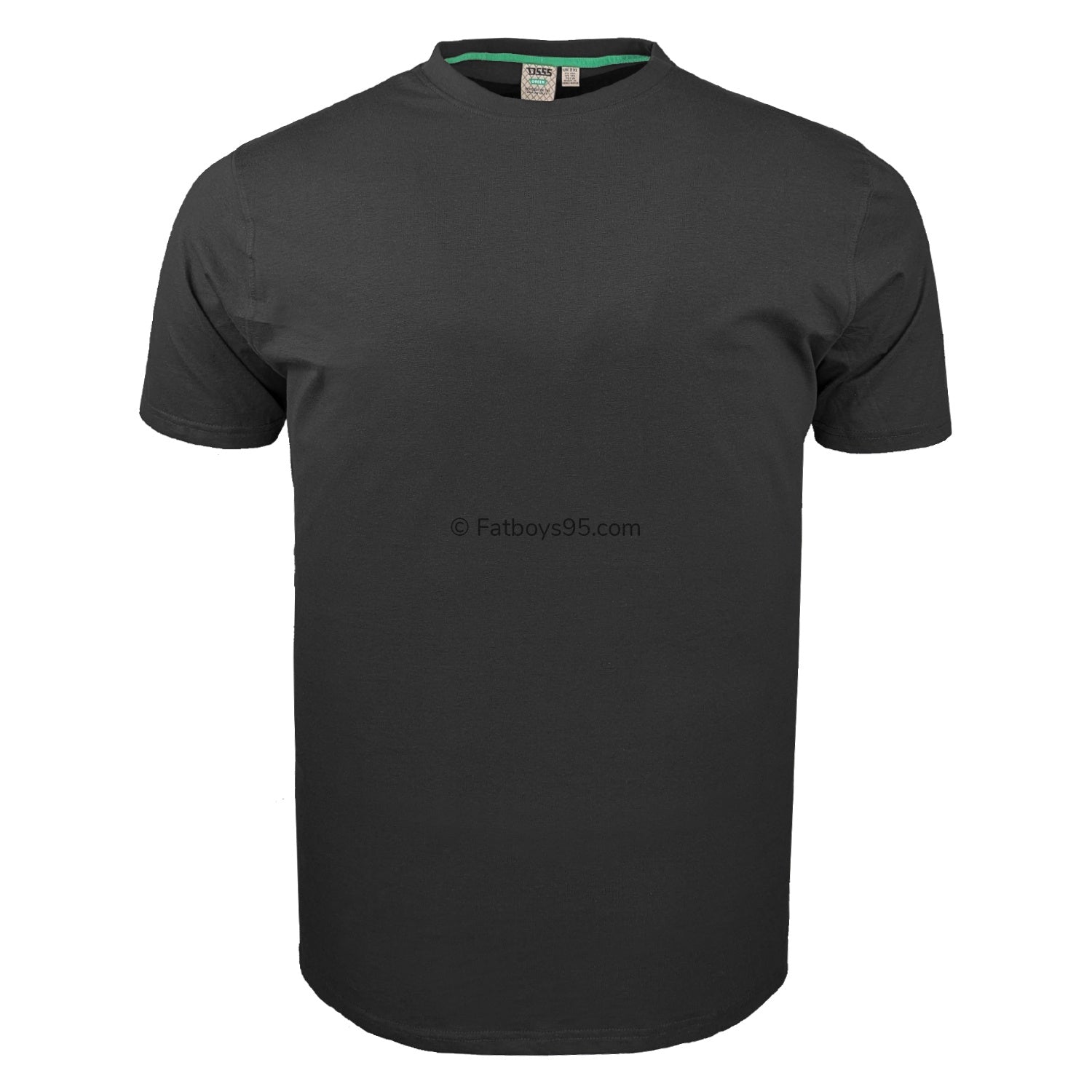 D555 Plain Round Neck T-Shirt - KS16581 - Flyers - Black 1