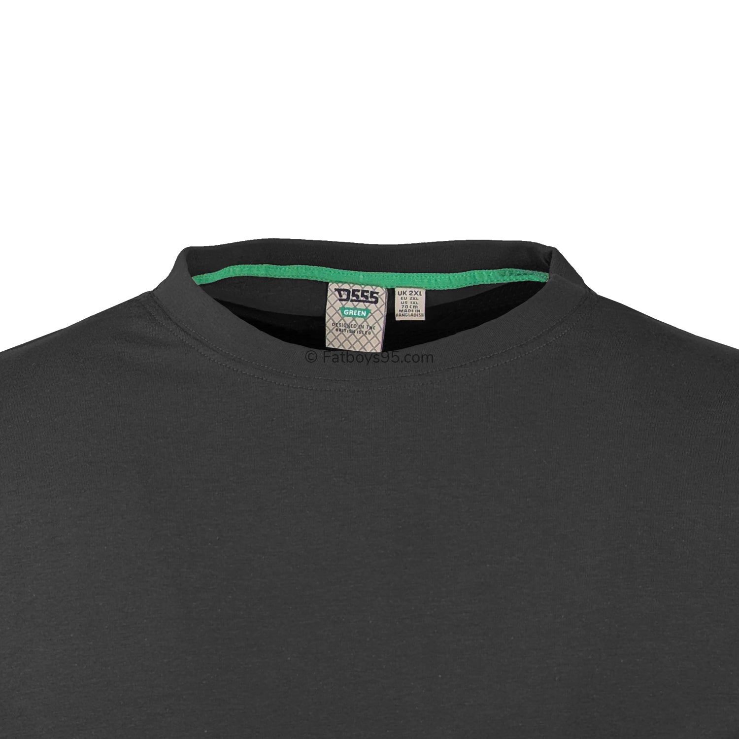 D555 Plain Round Neck T-Shirt - KS16581 - Flyers - Black 2