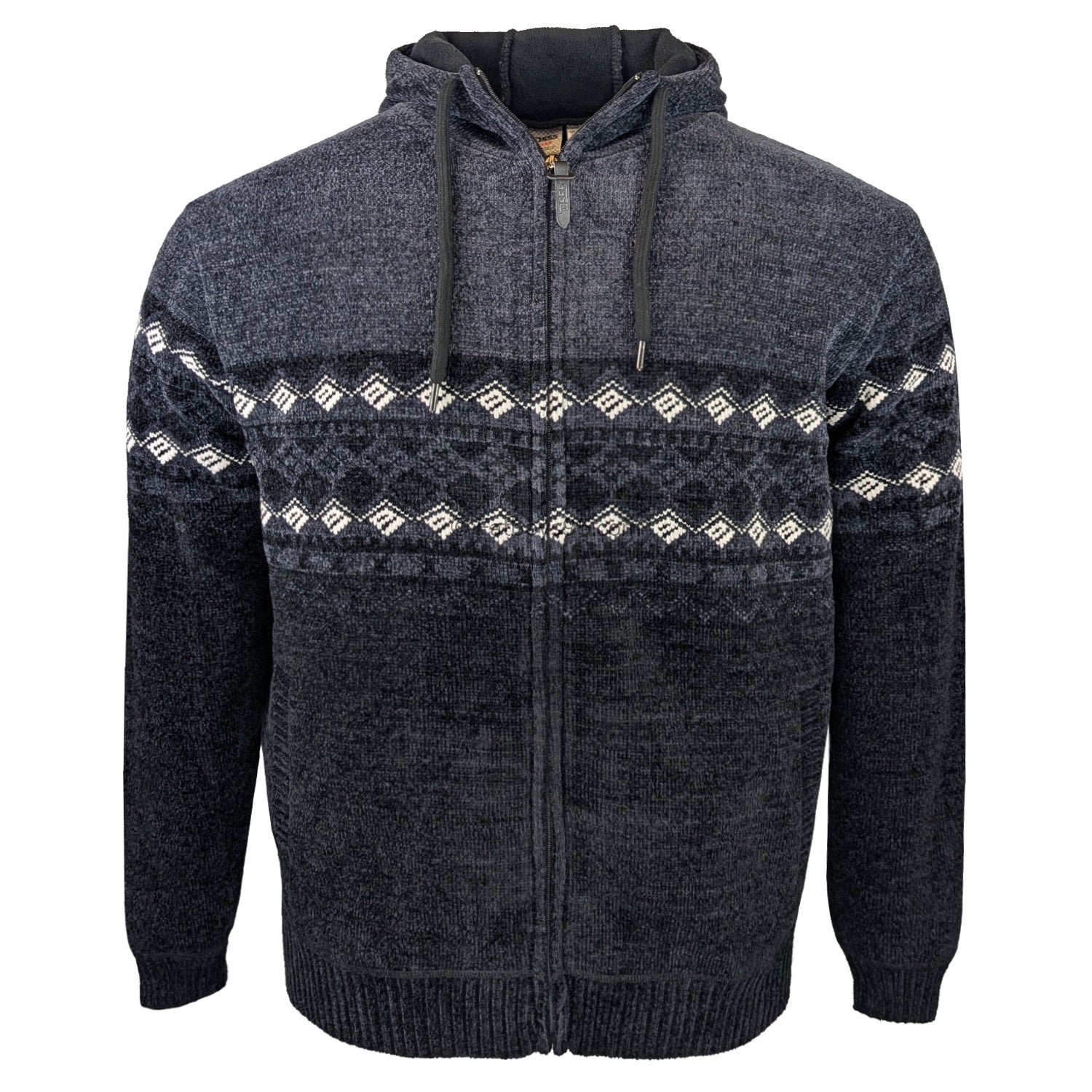 D555 Knitted Full Zip Hoody - Lance (802008) - Black 1