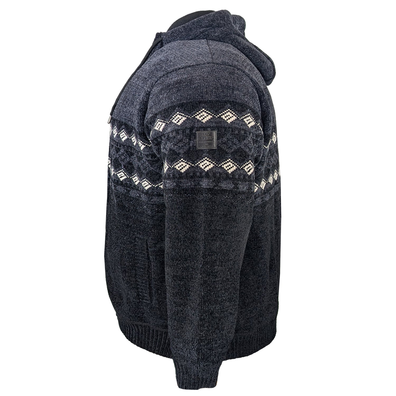 D555 Knitted Full Zip Hoody - Lance (802008) - Black 4