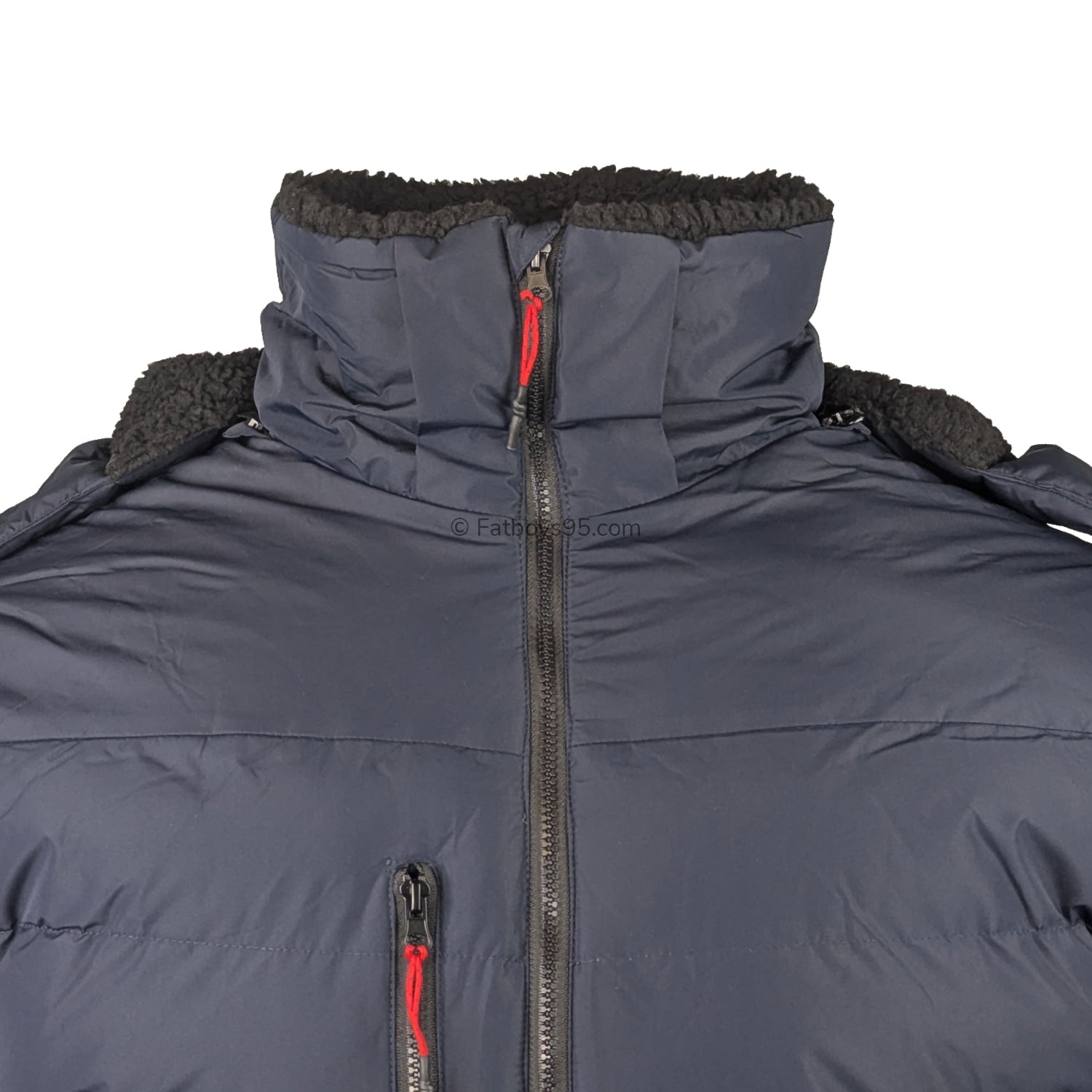 D555 Padded Jacket with Sherpa Lining - Workington (301809) - Navy 2