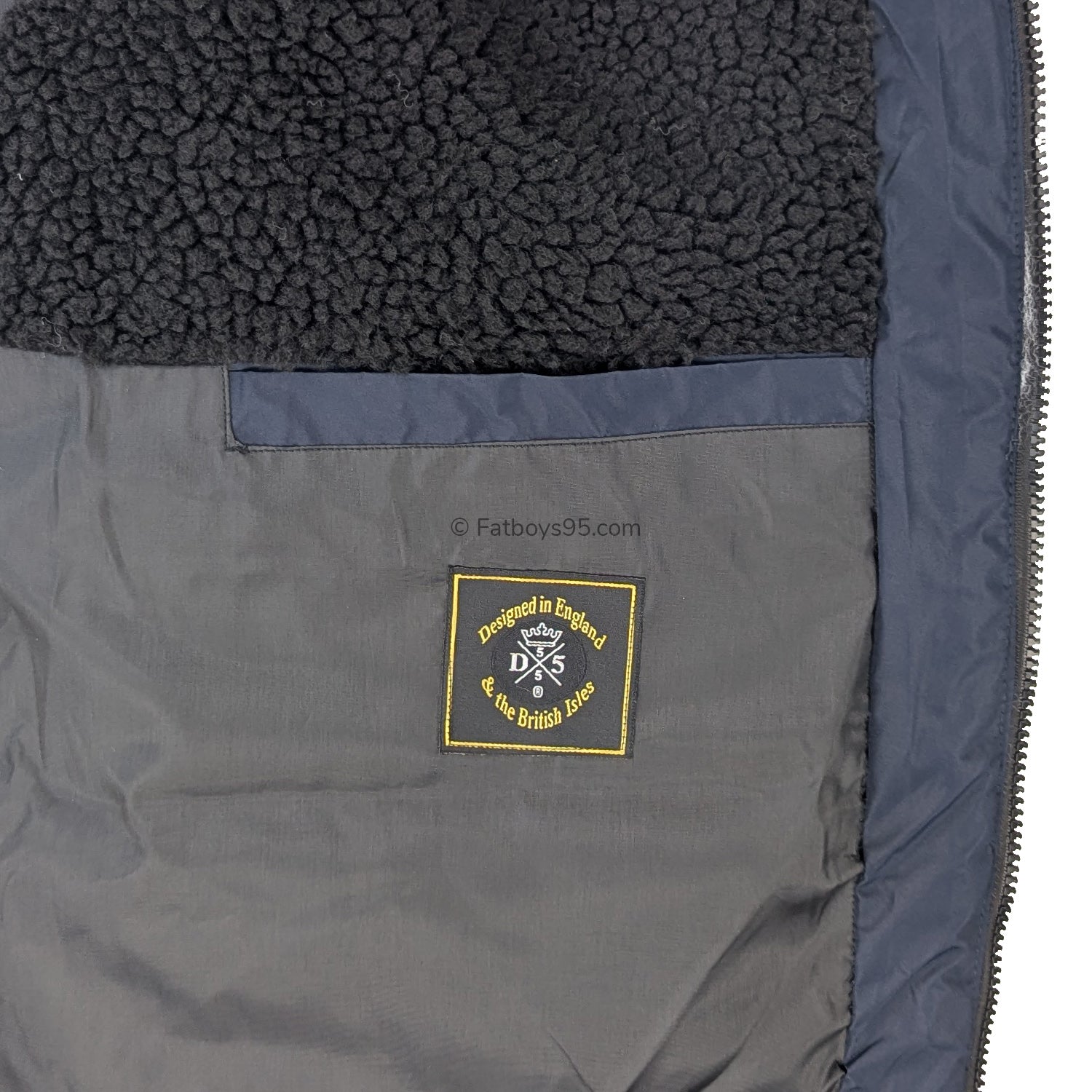 D555 Padded Jacket with Sherpa Lining - Workington (301809) - Navy 9