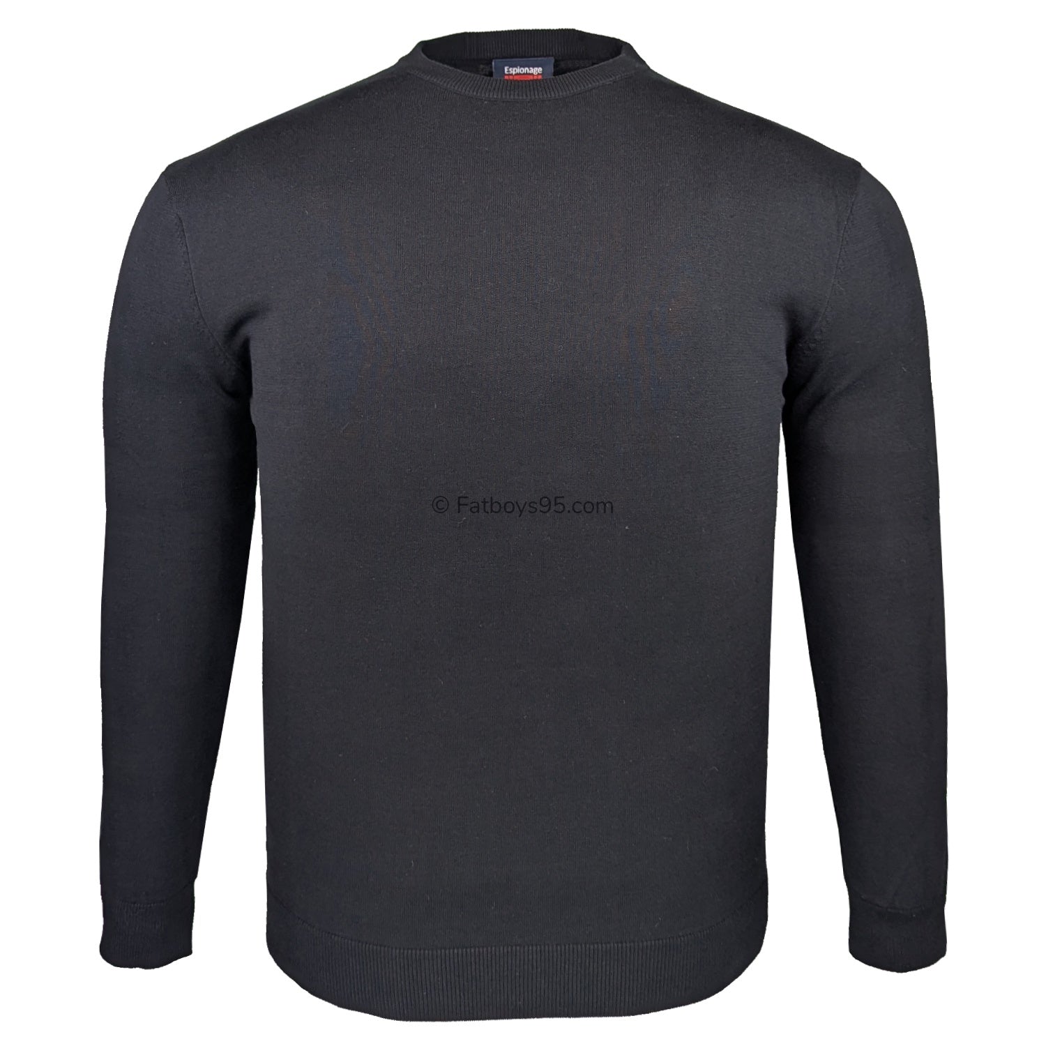 Espionage Crew Neck Pullover - KW078 - Black 1