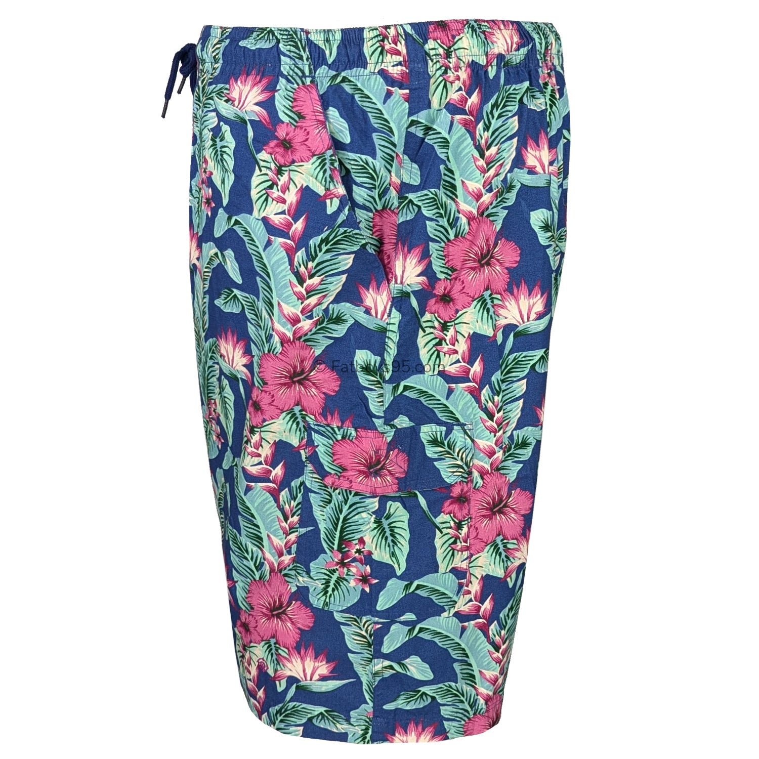 Espionage Hibiscus Print Shorts - LW143 - Blue / Green 3