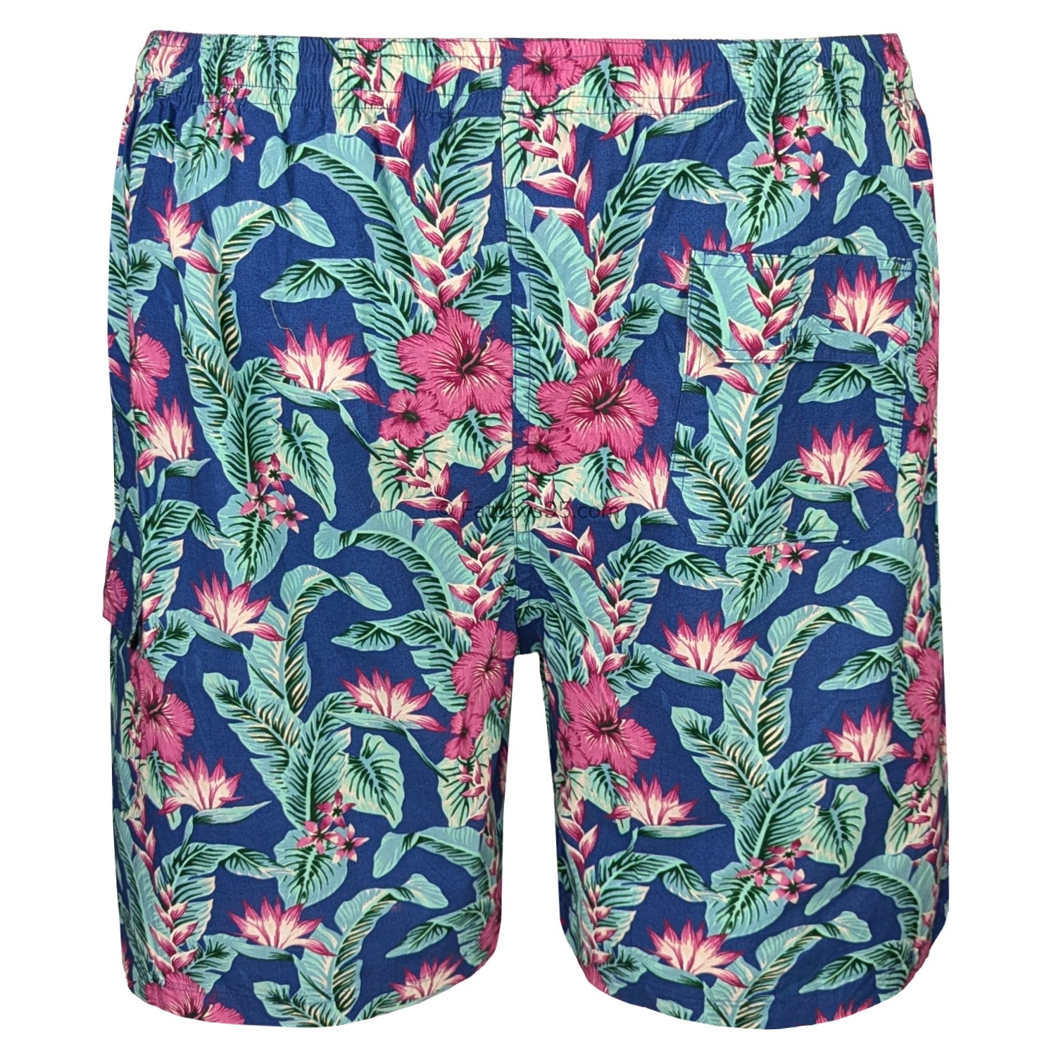 Espionage Hibiscus Print Shorts - LW143 - Blue / Green 4