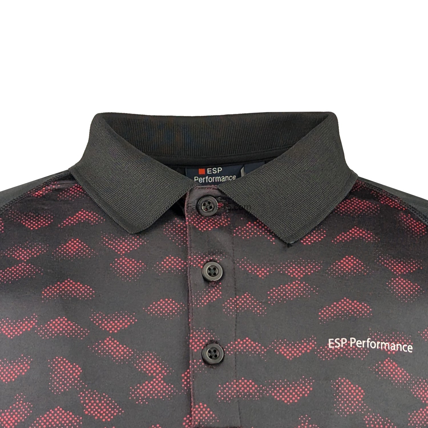 Espionage Performance Polo - LW156 - Black / Red 2
