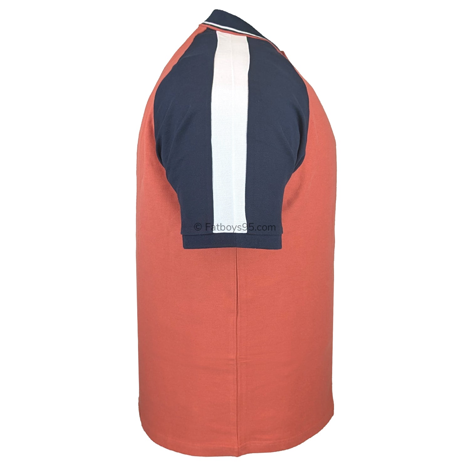 Espionage Cut & Sew Polo - P190 - Dark Coral / Navy 5