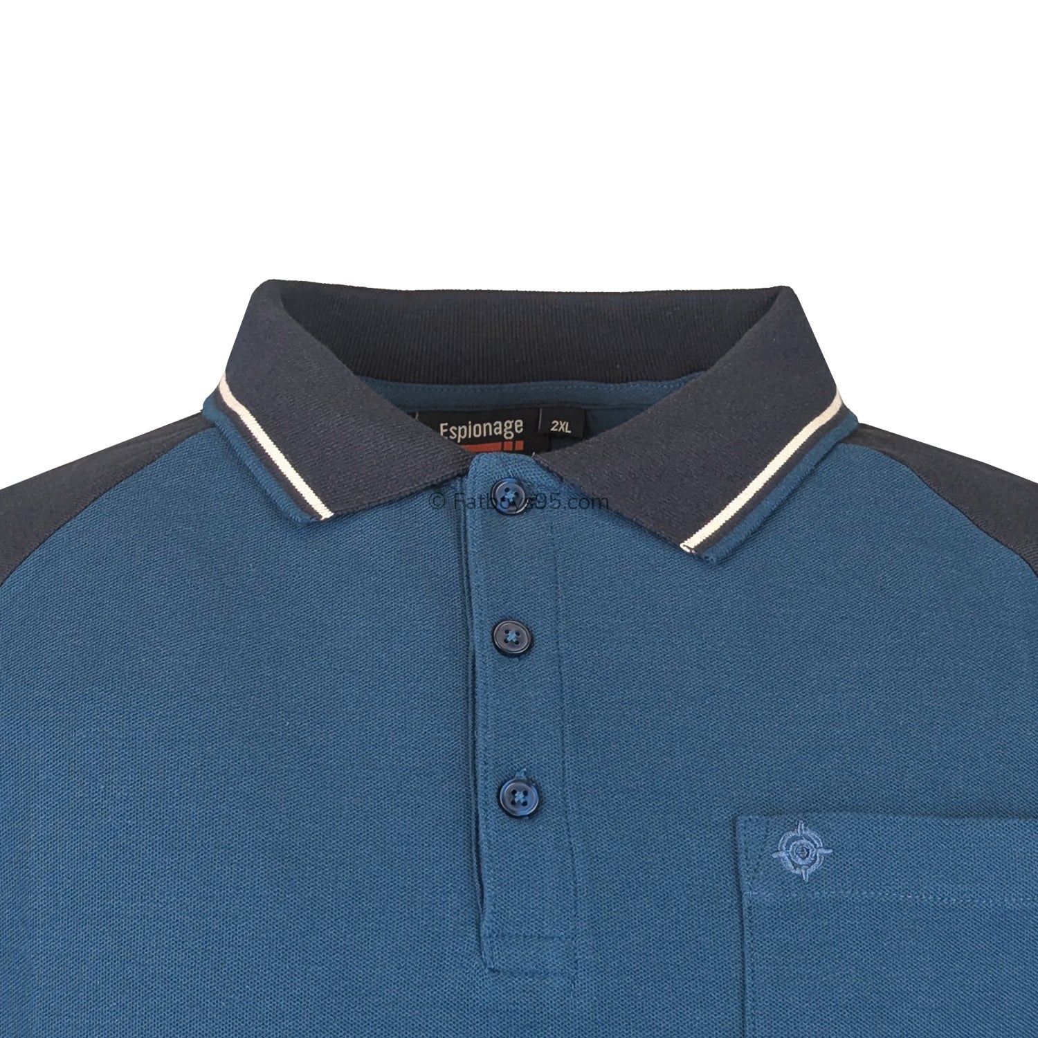 Espionage Cut & Sew Polo - P190 - Deep Teal / Navy 2
