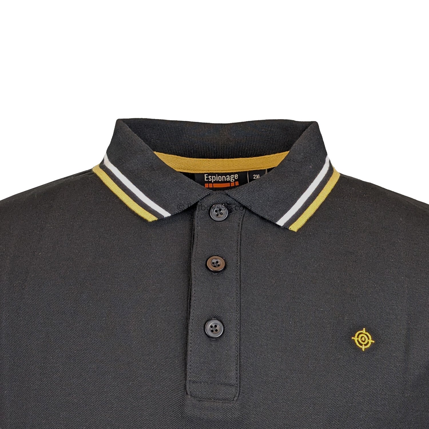Espionage Tipped Polo - P199 - Black 2