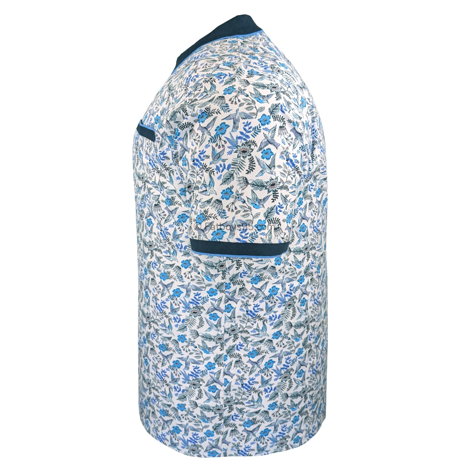 Espionage All Over Bird Print Polo - P224 - Navy 5