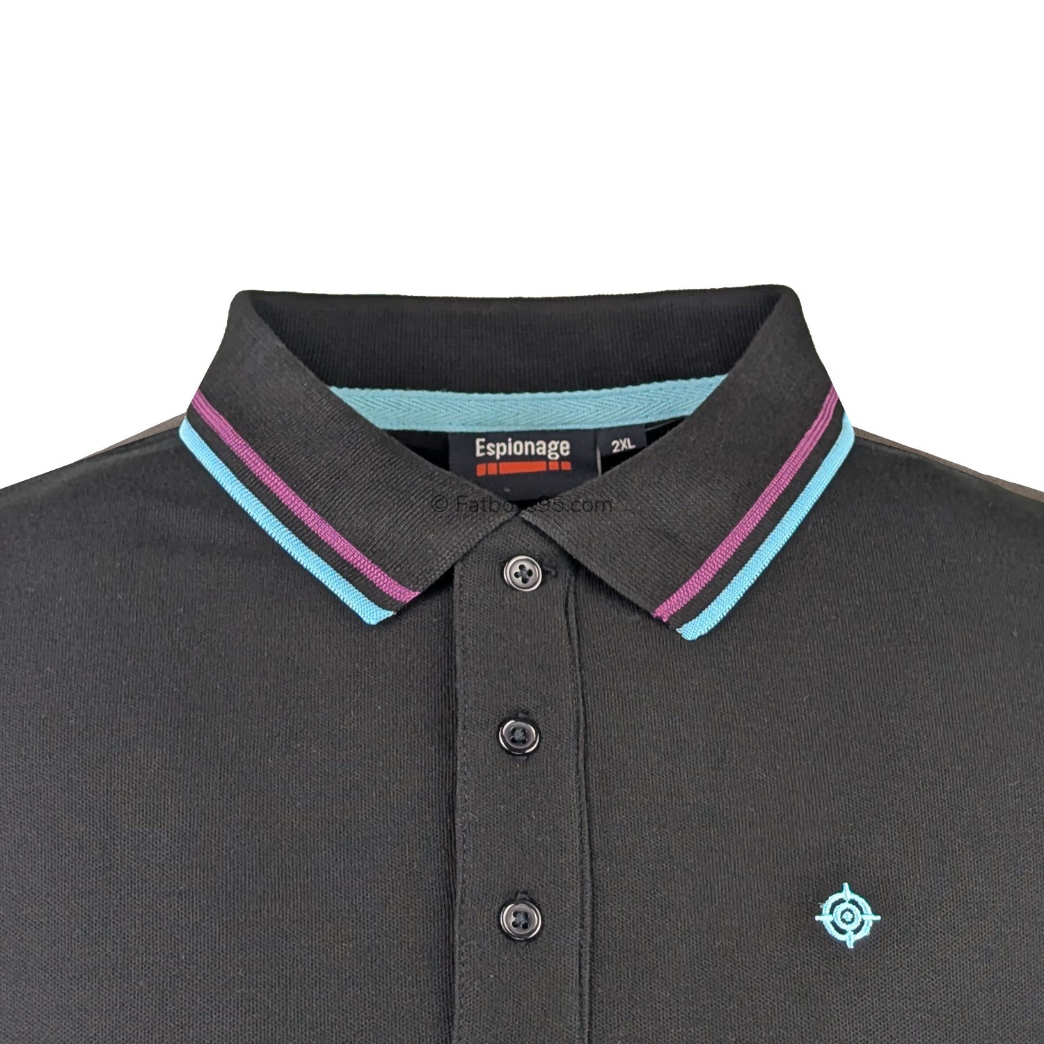 Espionage Tipped Pique Polo - P229 - Black 2