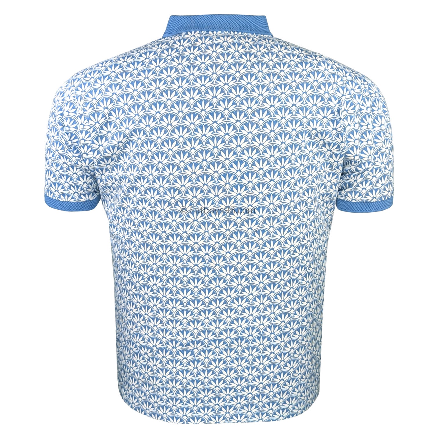 Espionage Geo Print Polo - P231 - Blue / White 3