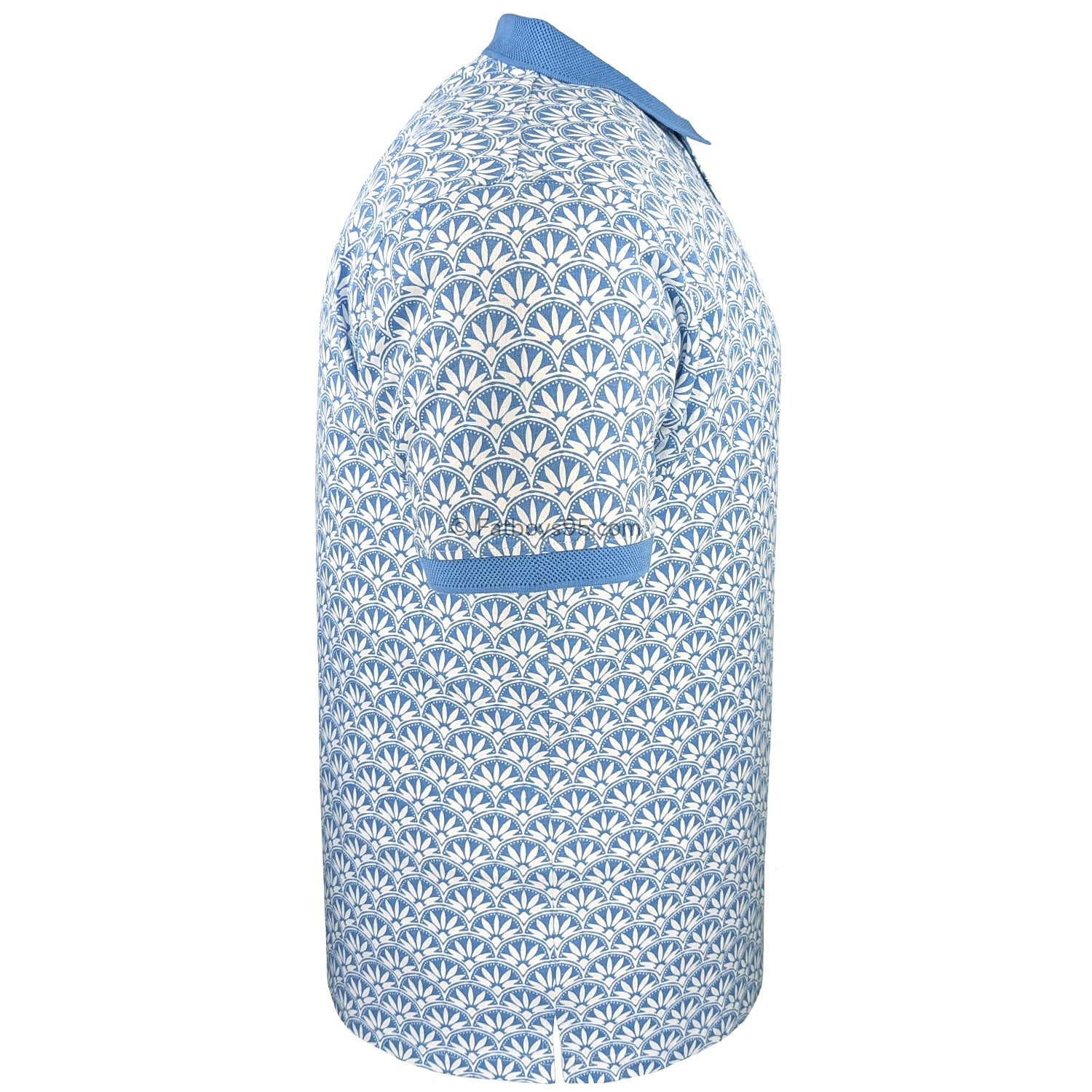 Espionage Geo Print Polo - P231 - Blue / White 5