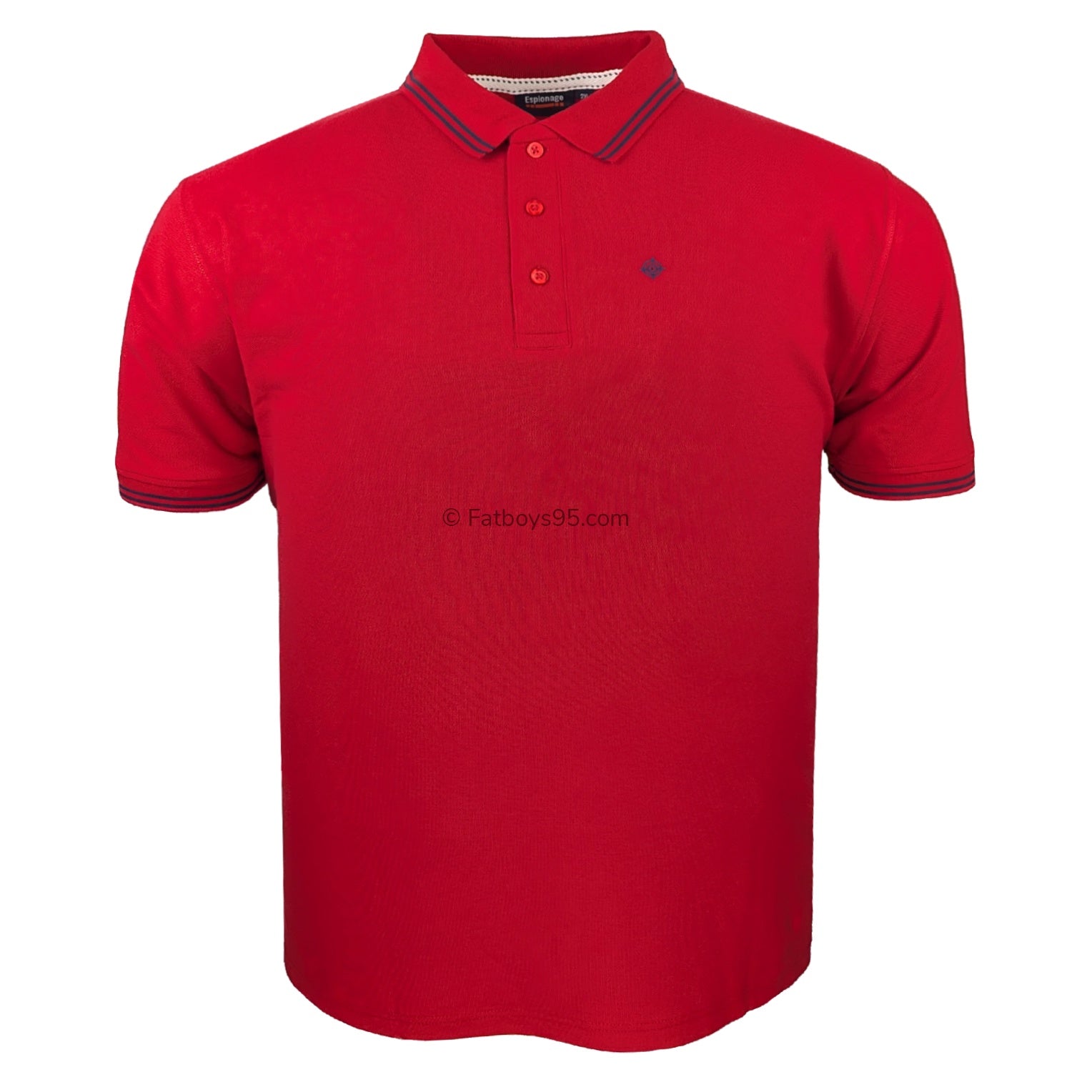 Espionage Tipped Pique Polo - P232 - Red 1