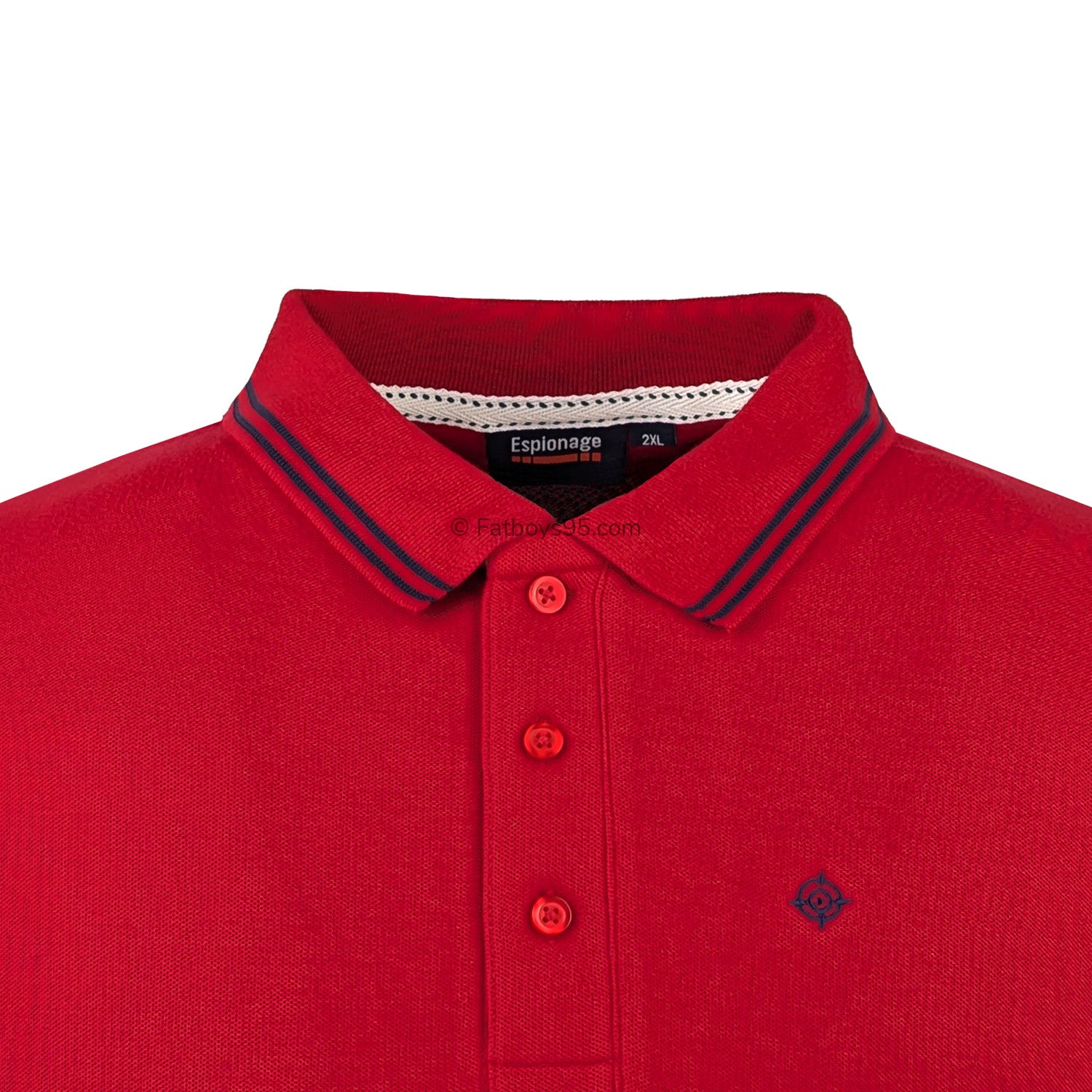 Espionage Tipped Pique Polo - P232 - Red 2